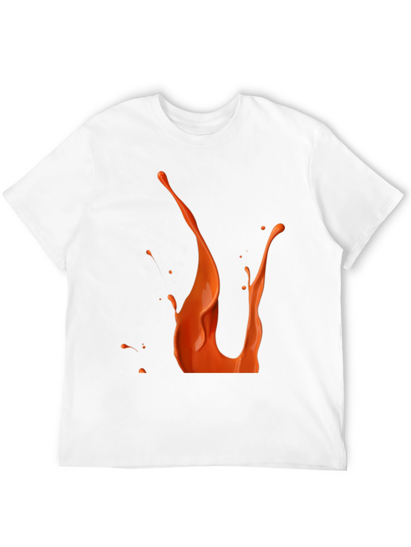 Orange Splash Graphic Black Tee