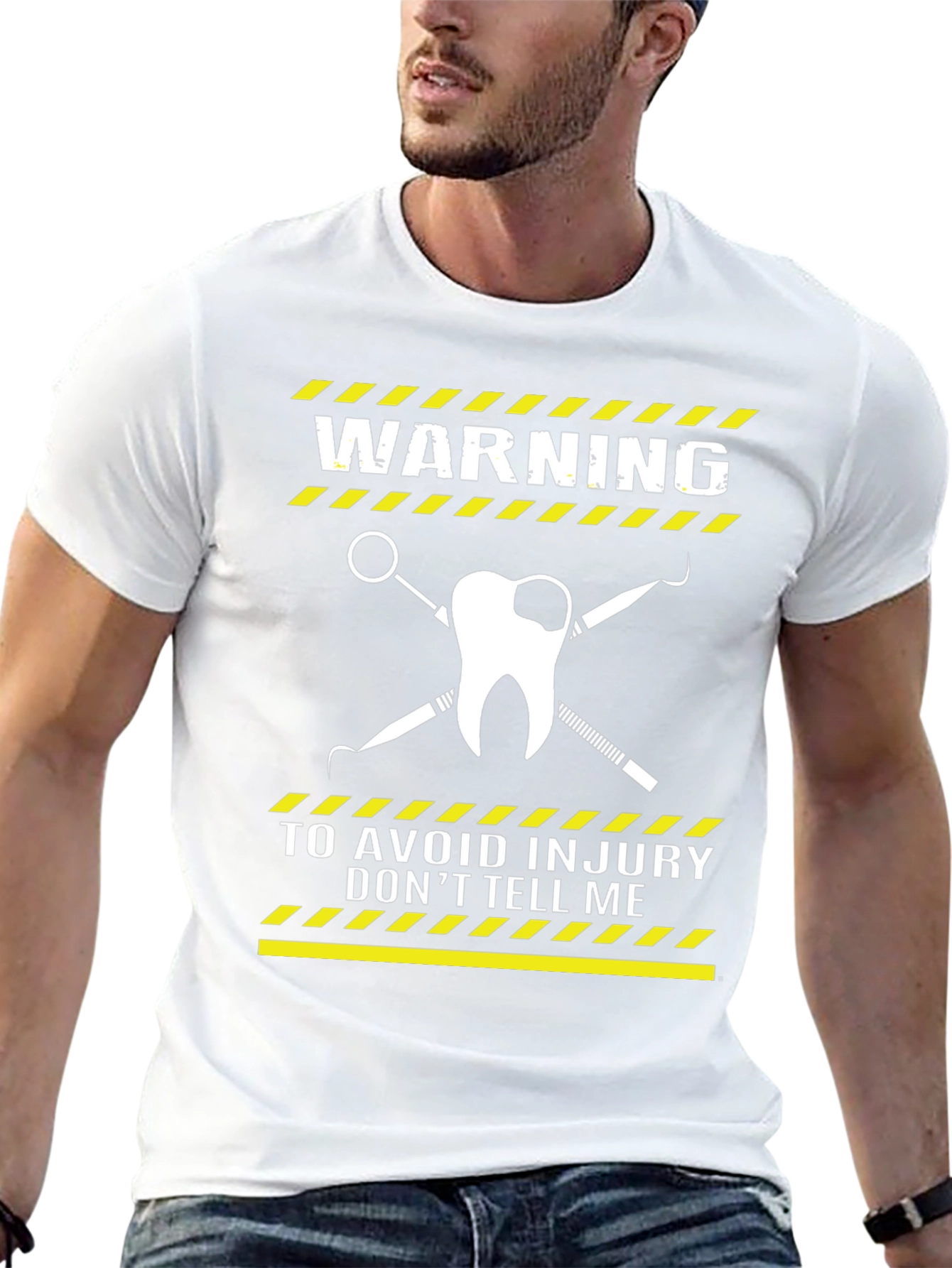 Dentist Warning T-Shirt - Avoid Injury Funny Tee