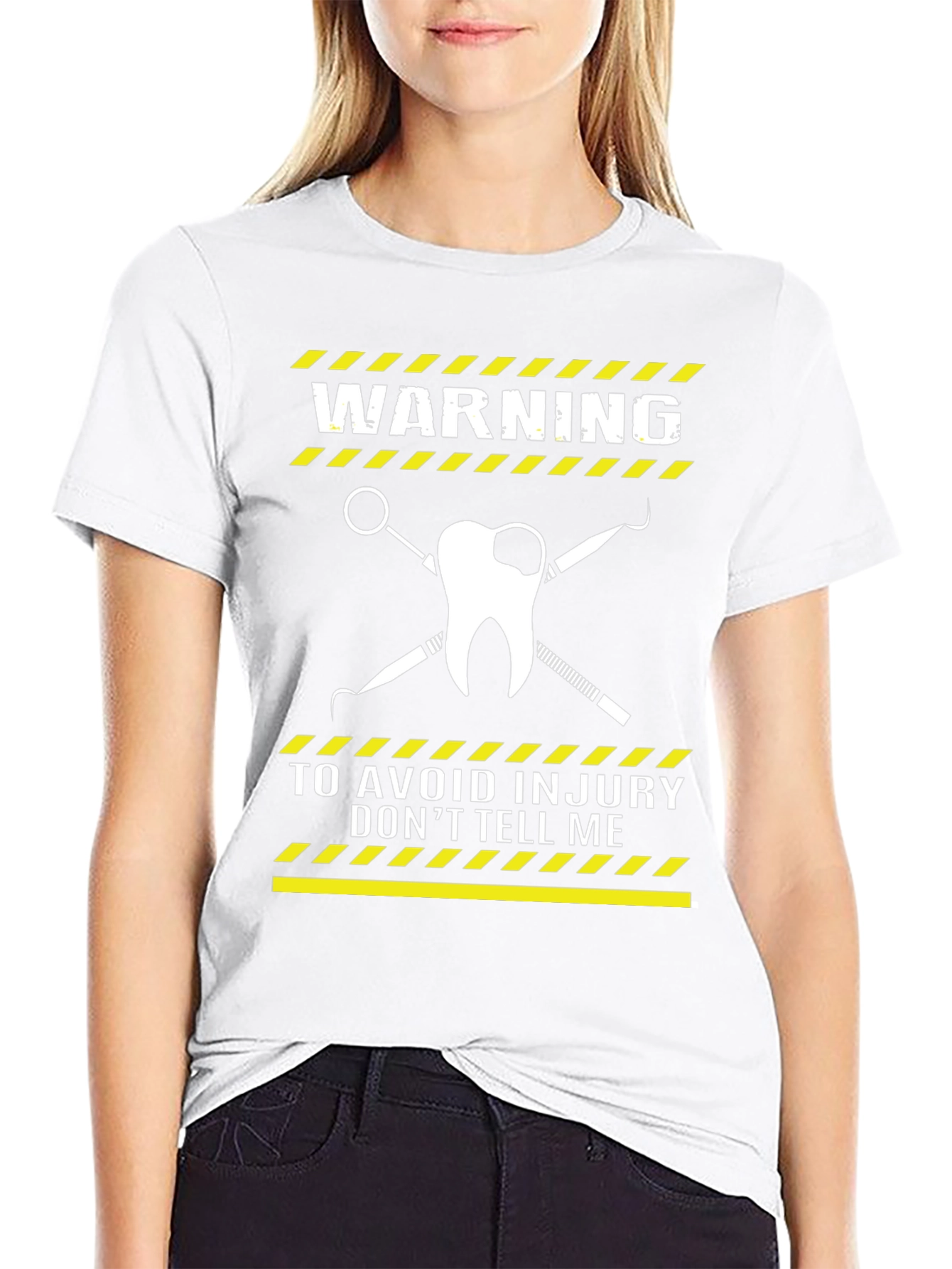 Dentist Warning T-Shirt - Avoid Injury Funny Tee