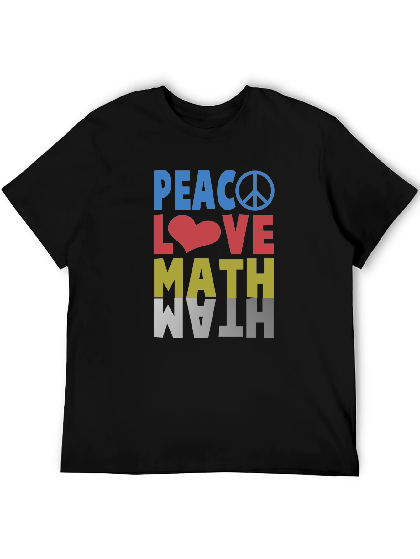 Peace Love Math Graphic T-Shirt