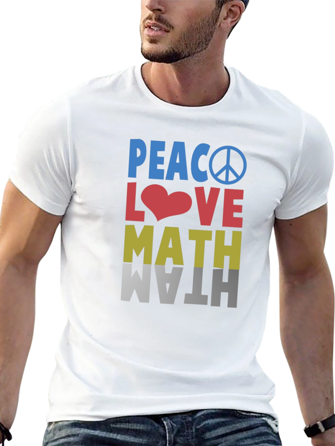 Peace Love Math Graphic T-Shirt