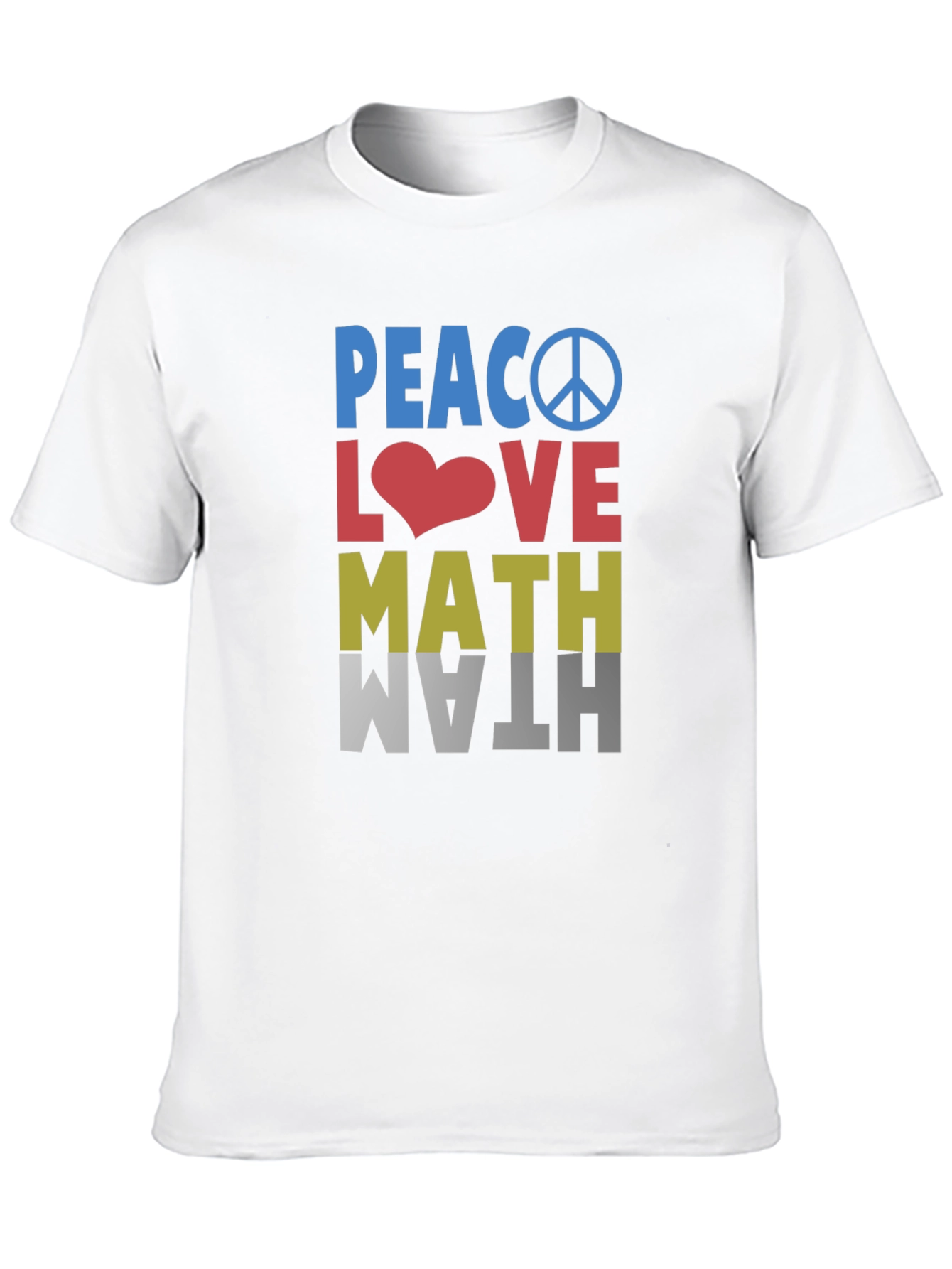 Peace Love Math Graphic T-Shirt