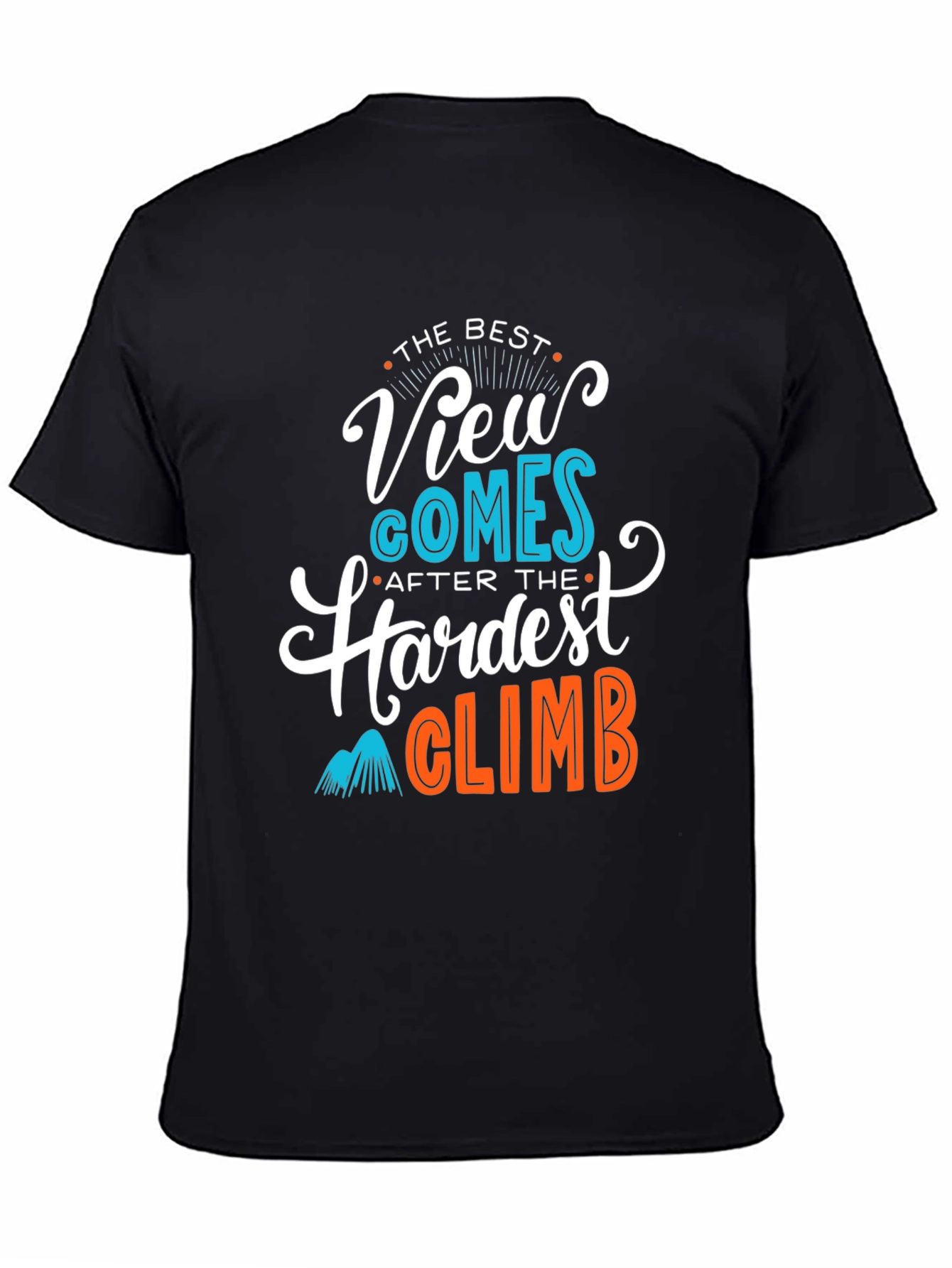 Motivational Climb Graphic Tee - Black