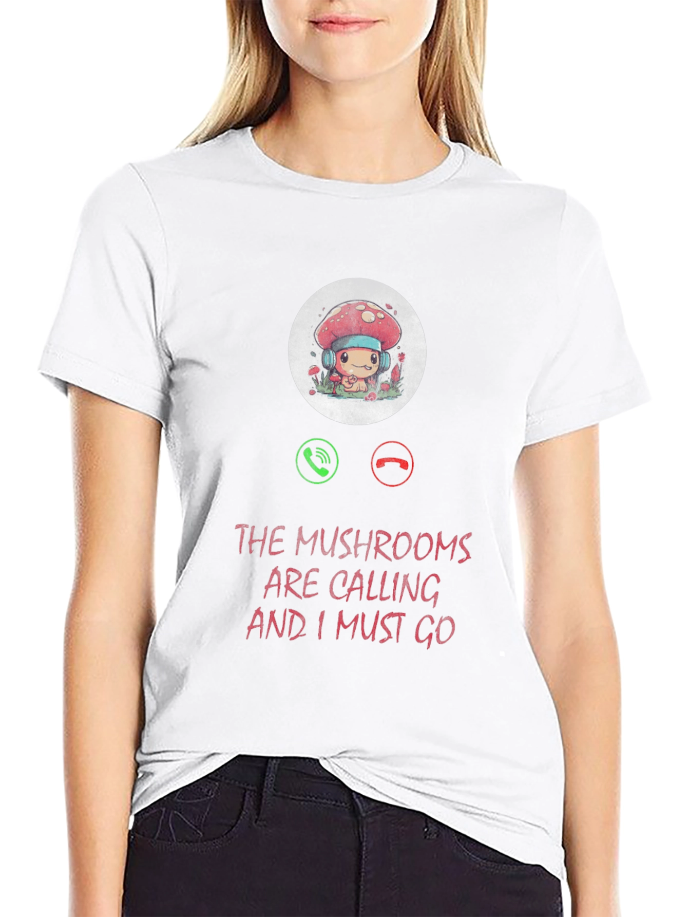 Mushroom Calling T-Shirt: Fun & Unique Design