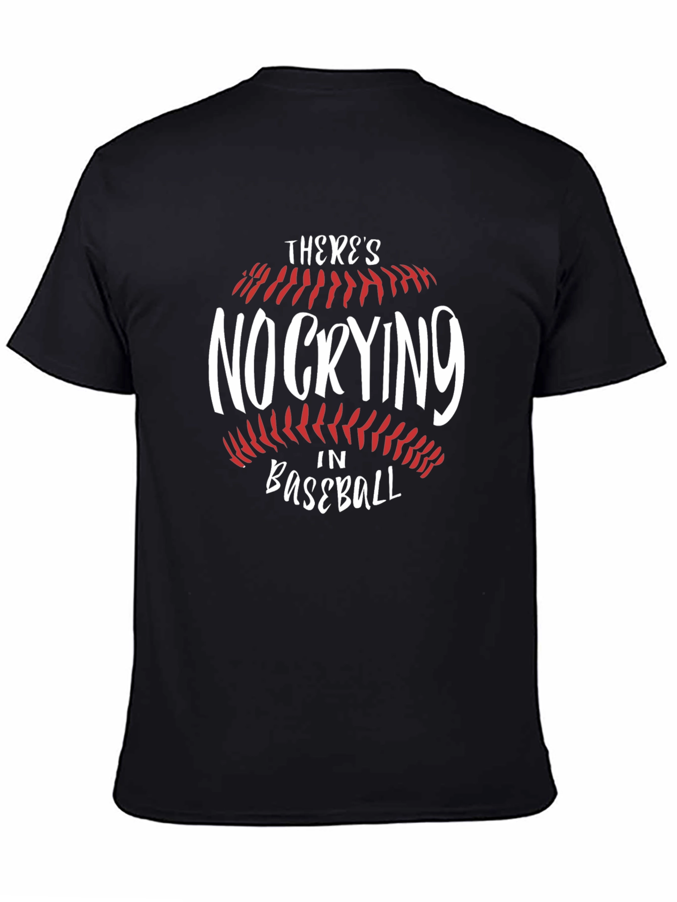 No Crying in Baseball Black Graphic Tee