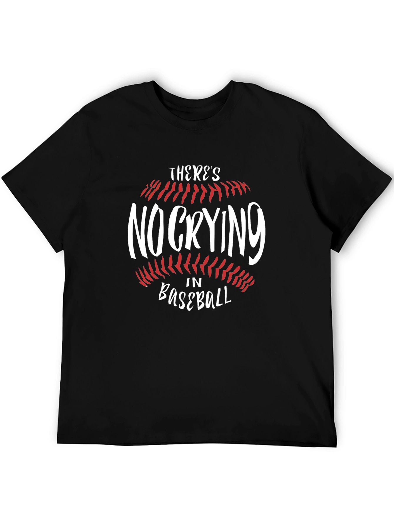 No Crying in Baseball Black Graphic Tee
