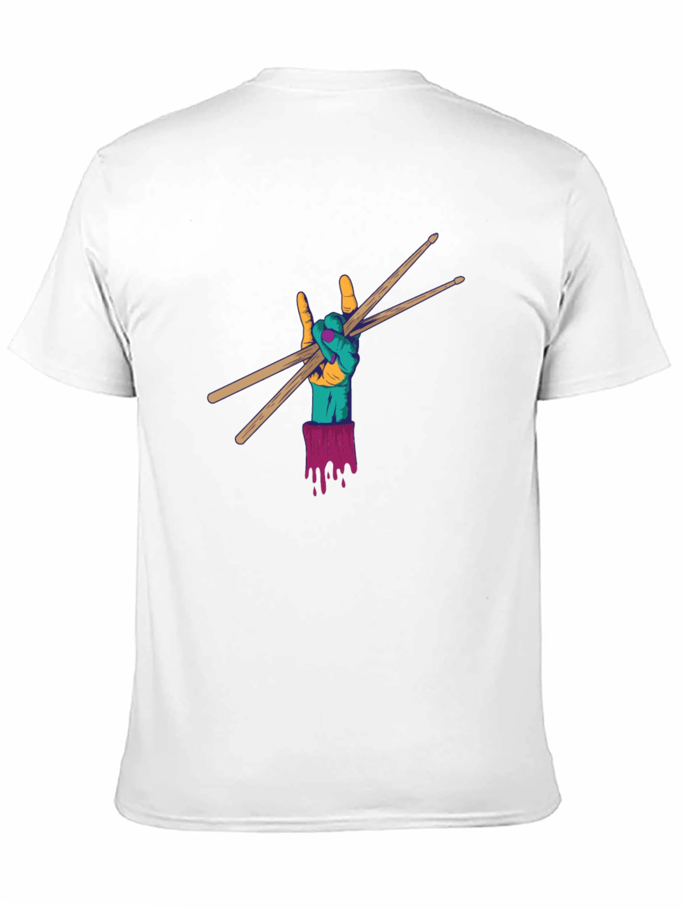 Rock Hand Drum Sticks Graphic Tee