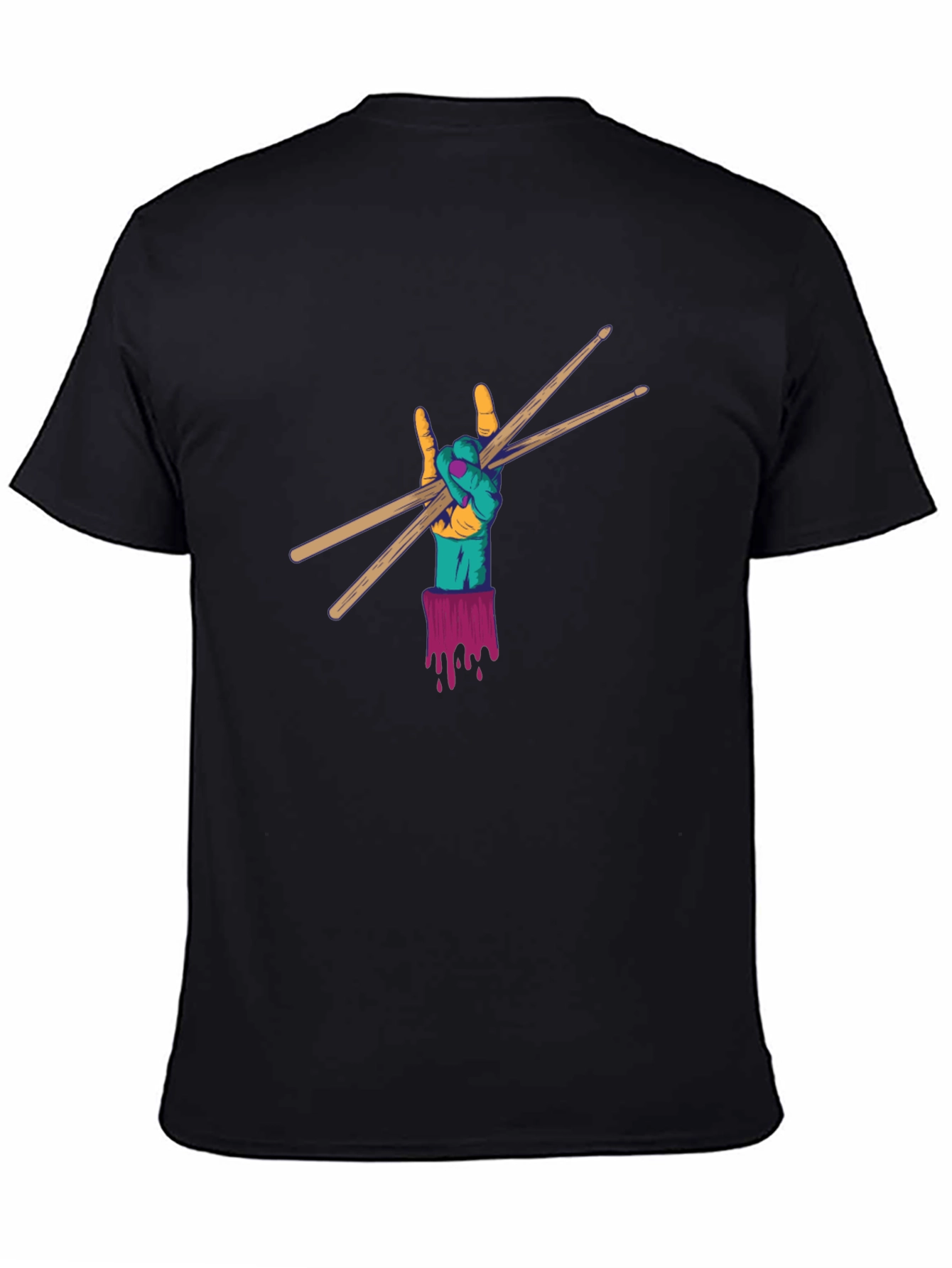Rock Hand Drum Sticks Graphic Tee