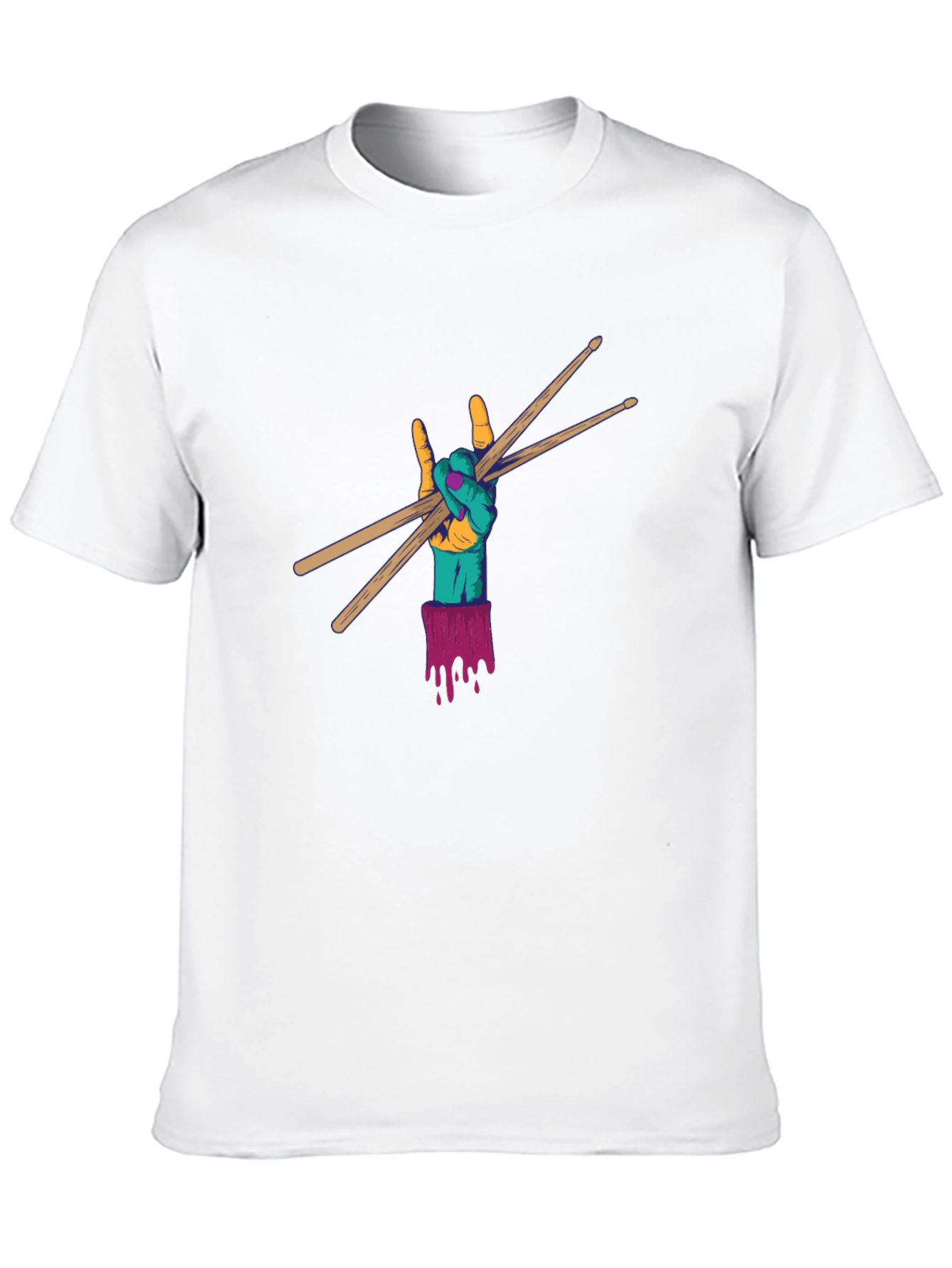 Rock Hand Drum Sticks Graphic Tee