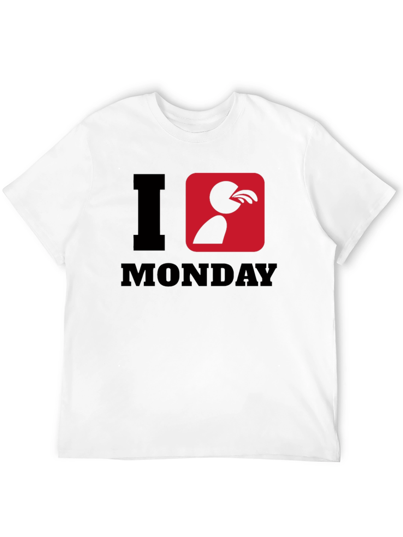 I Puke Monday T-Shirt - Black Graphic Tee