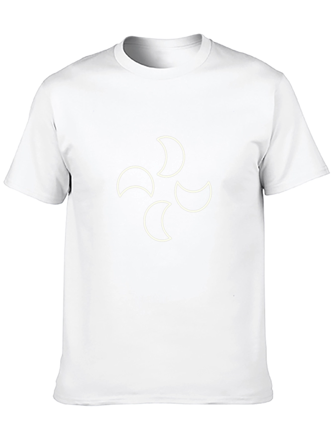 Black T-Shirt with Crescent Moon Design