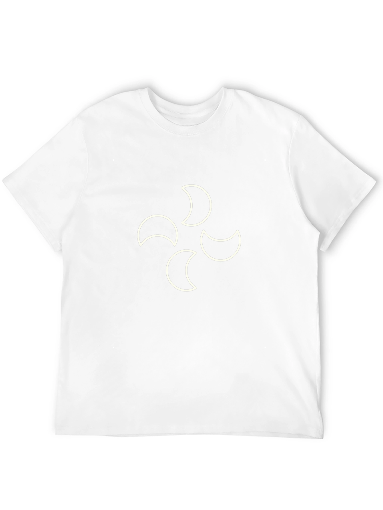Black T-Shirt with Crescent Moon Design