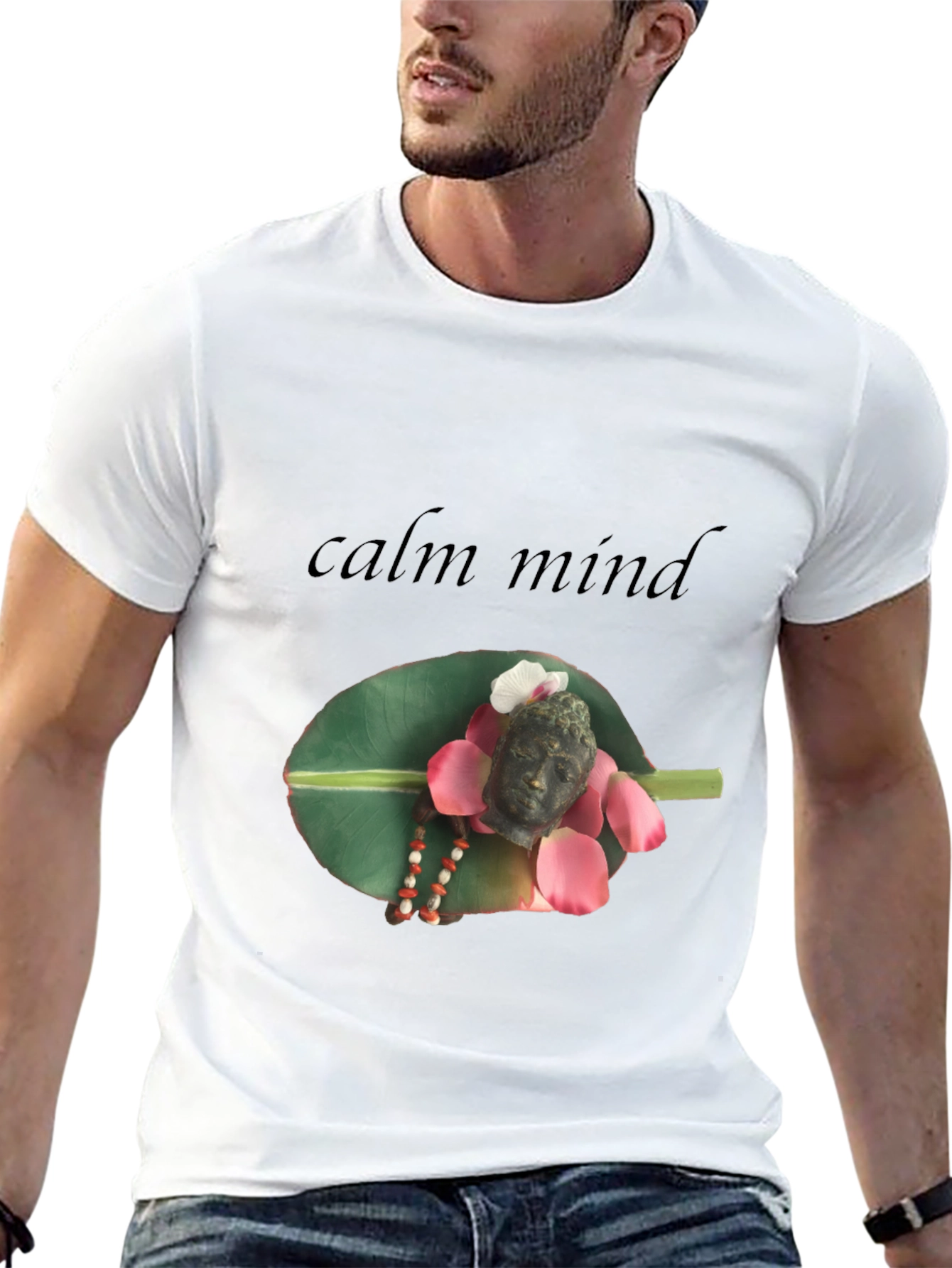 Calm Mind Buddha Graphic T-Shirt - Spiritual Zen Style