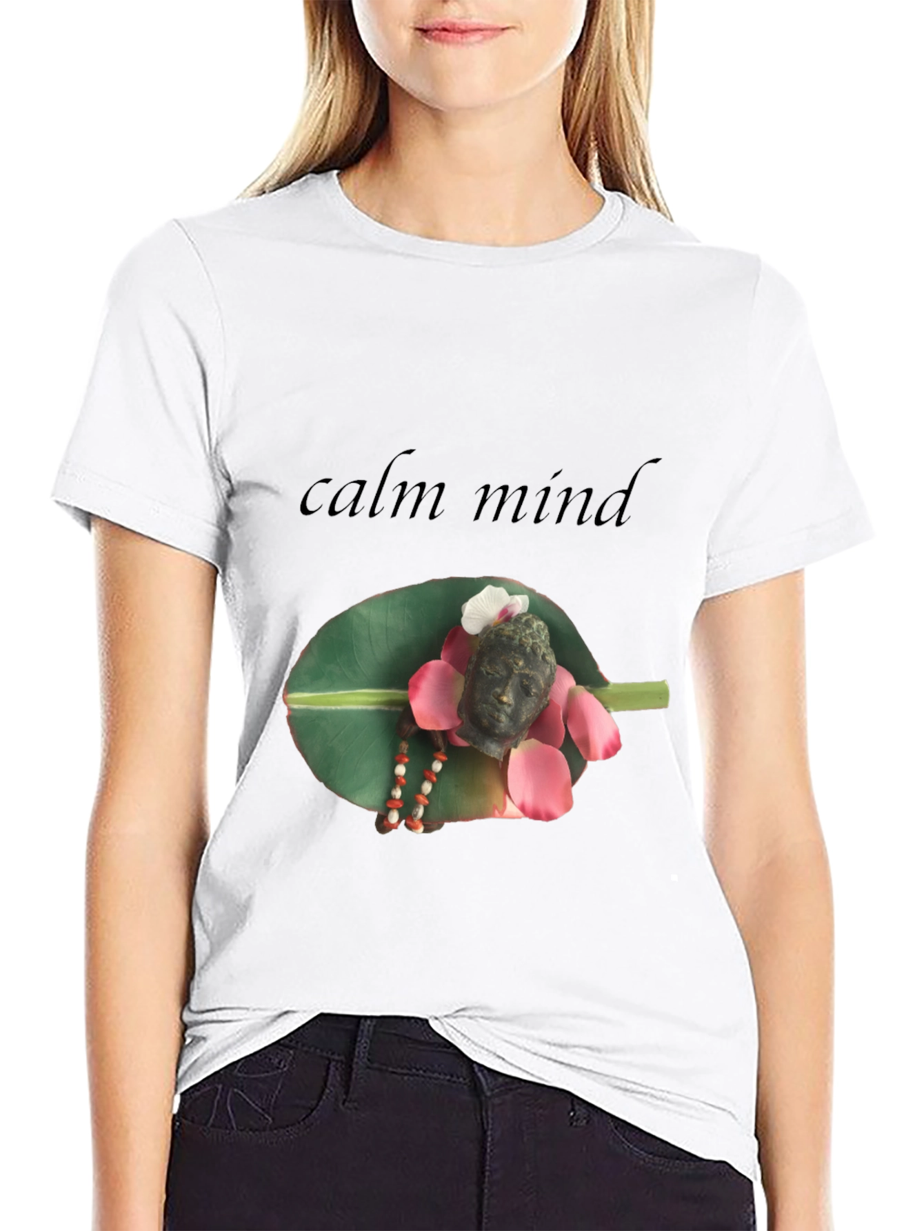 Calm Mind Buddha Graphic T-Shirt - Spiritual Zen Style