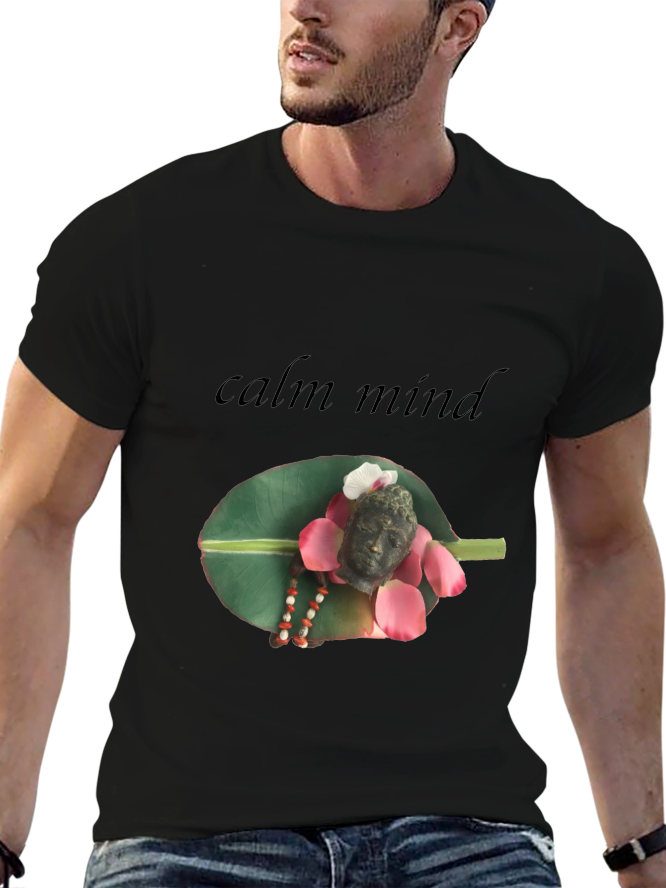 Calm Mind Buddha Graphic T-Shirt - Spiritual Zen Style