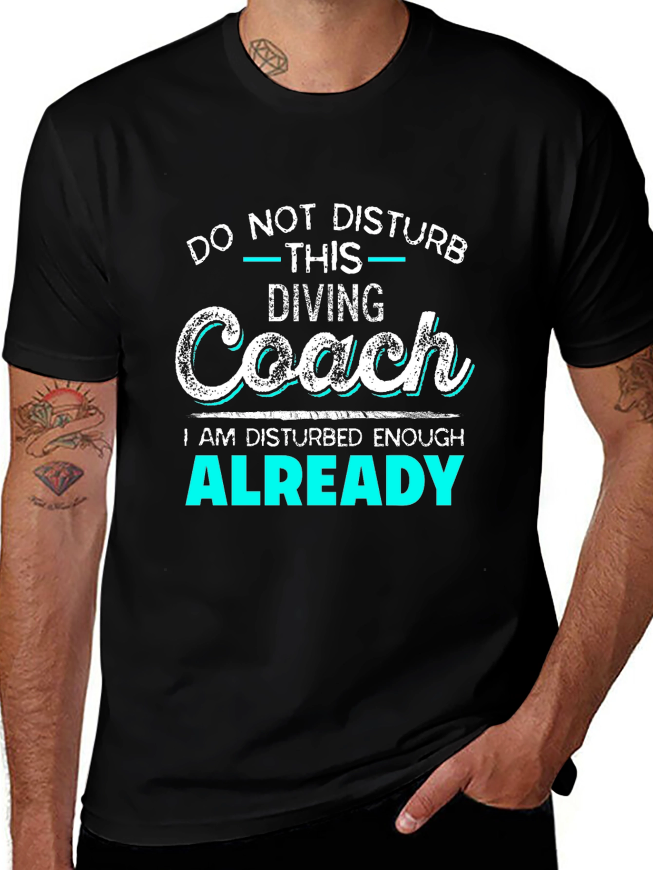 Diving Coach Disturbed Enough Graphic T-Shirt