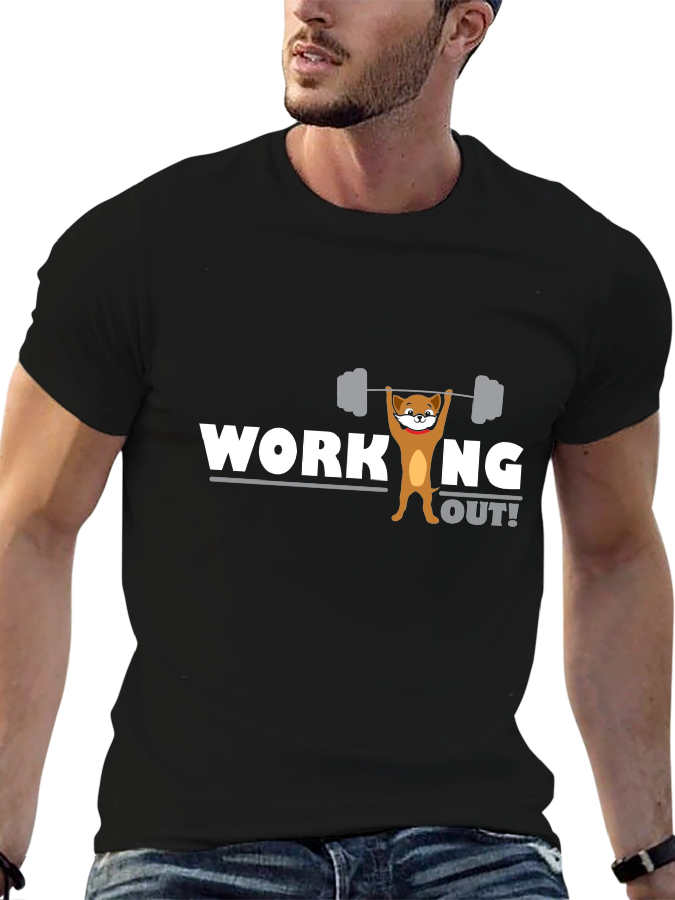 Funny Workout T-Shirt - Lifting Fox Design