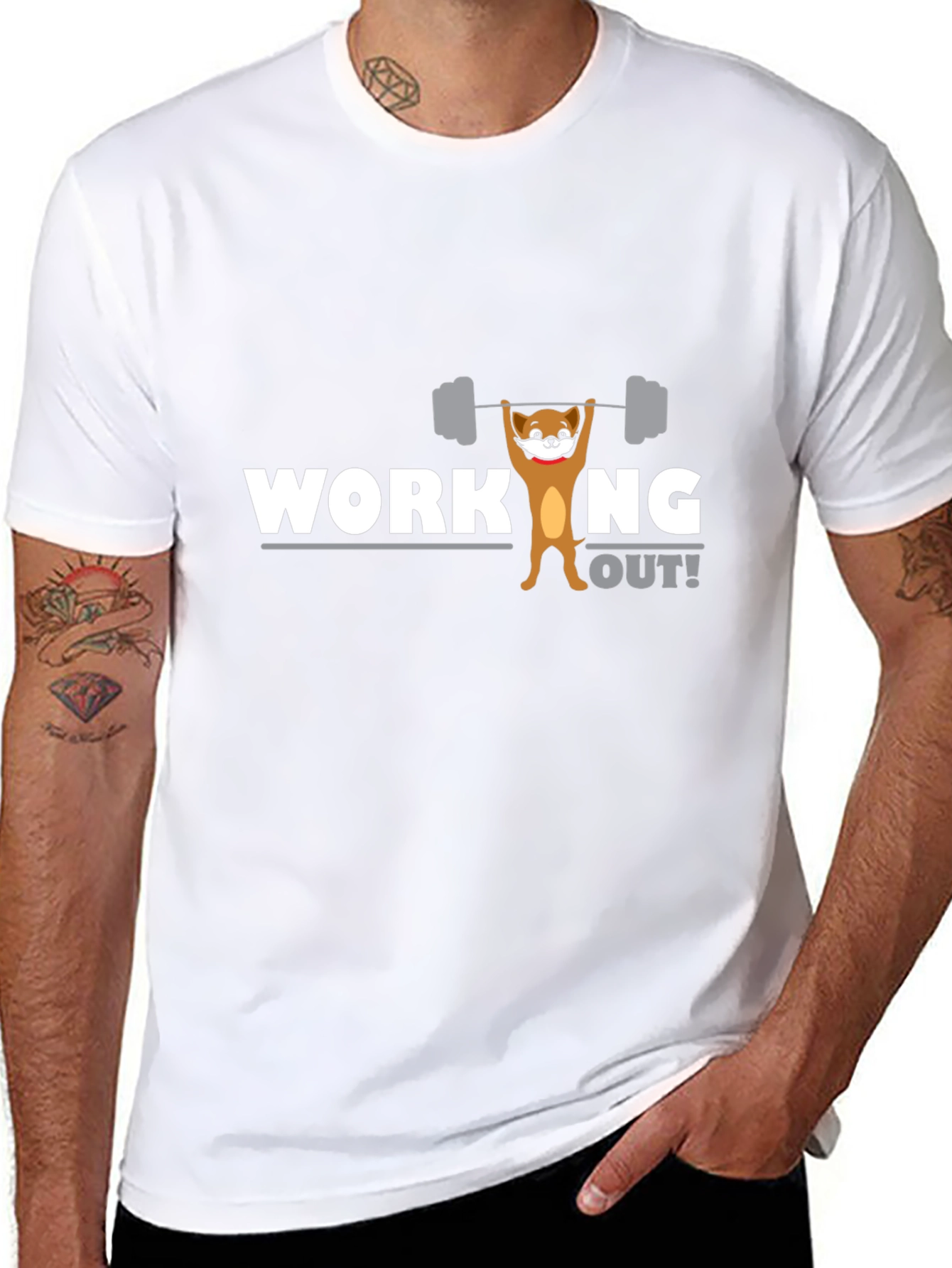 Funny Workout T-Shirt - Lifting Fox Design