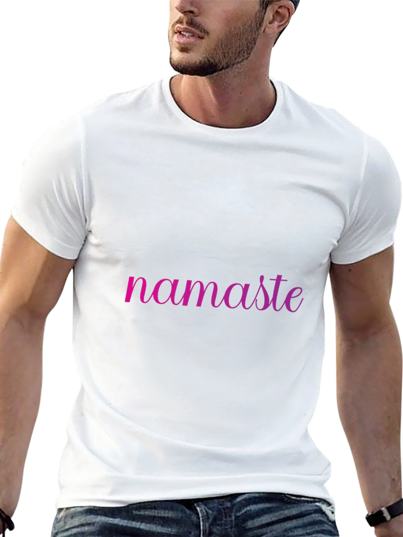 Namaste Ombre Graphic Black Tee