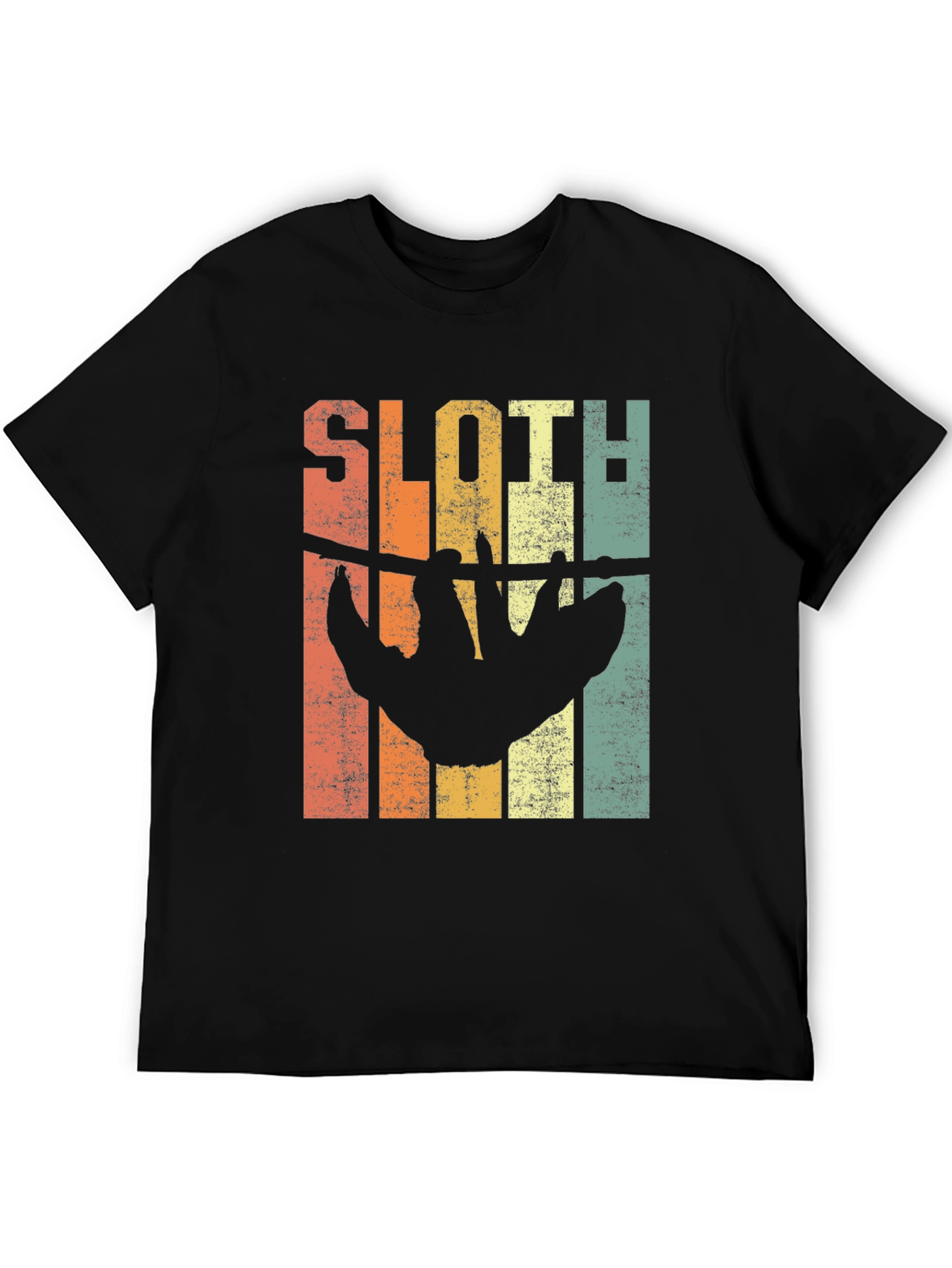 Retro Sloth Graphic Tee - Black