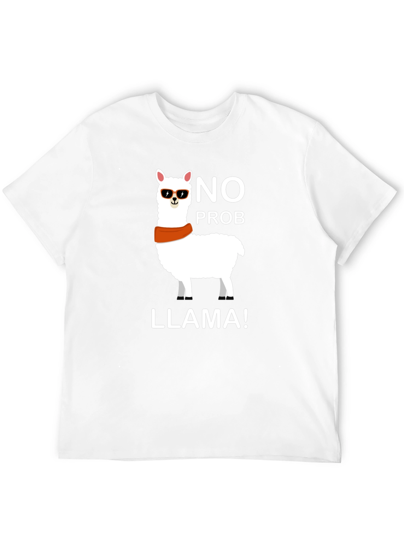 No Prob Llama Black T-Shirt Funny Graphic Tee