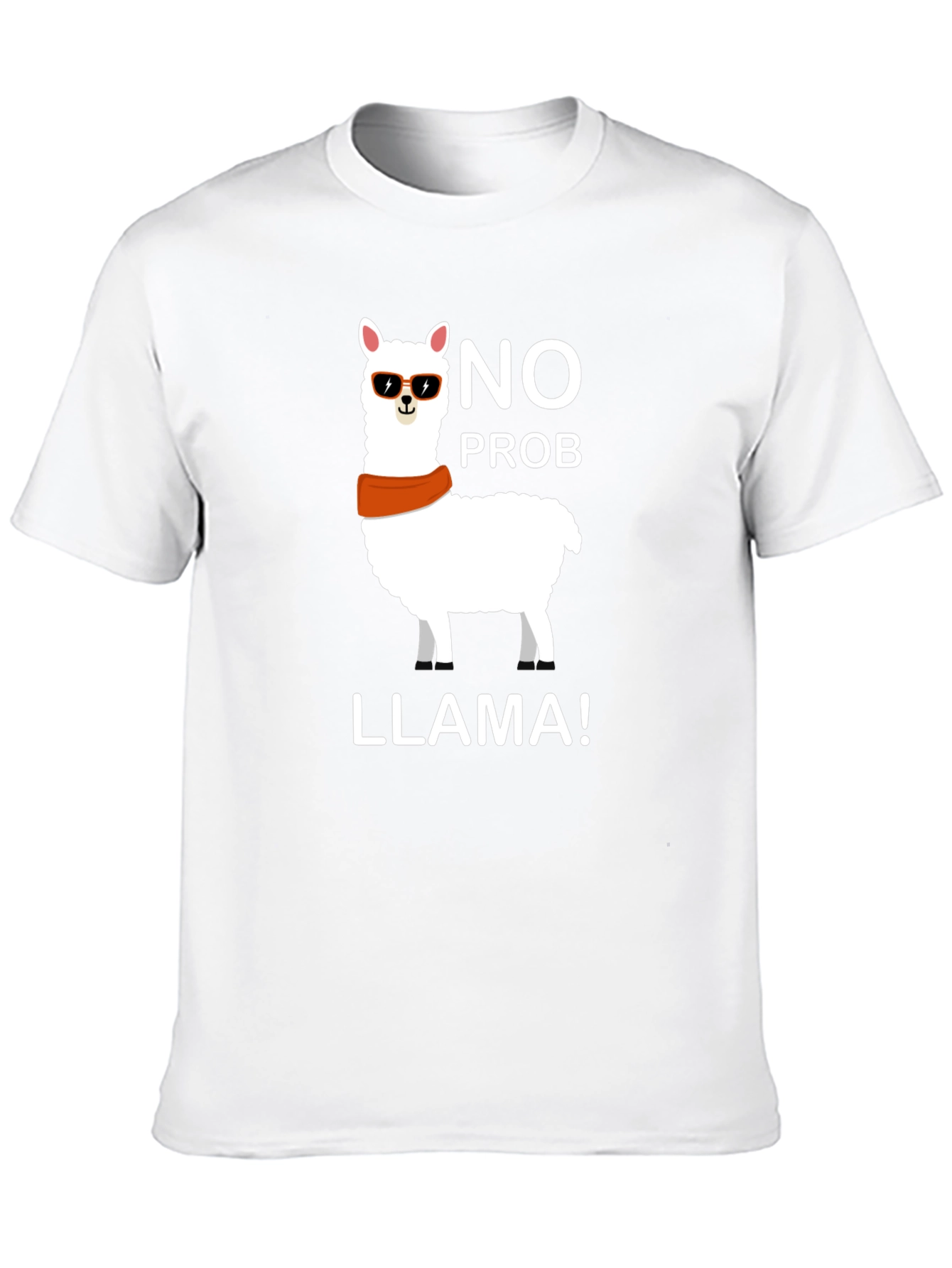 No Prob Llama Black T-Shirt Funny Graphic Tee