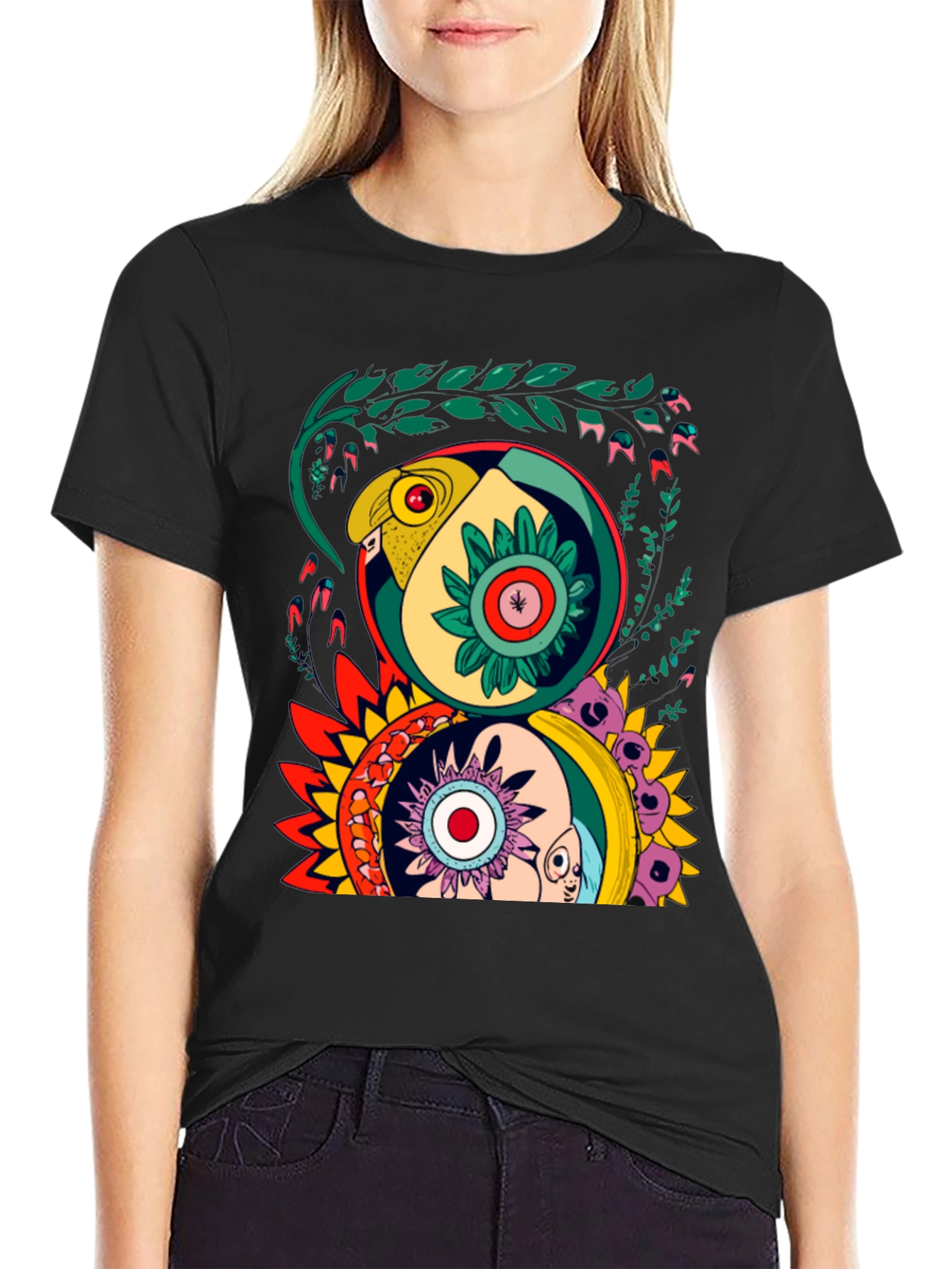 Abstract Graphic Print Tee