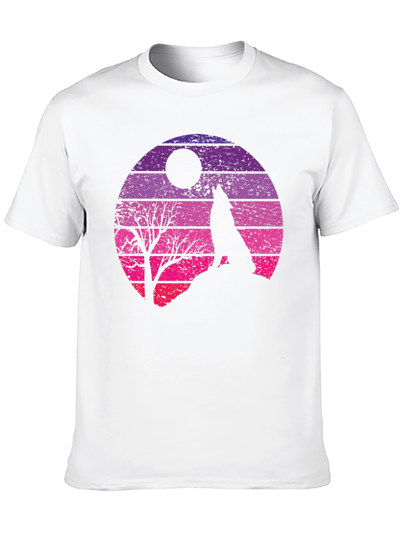 Retro Wolf Moon Graphic Tee
