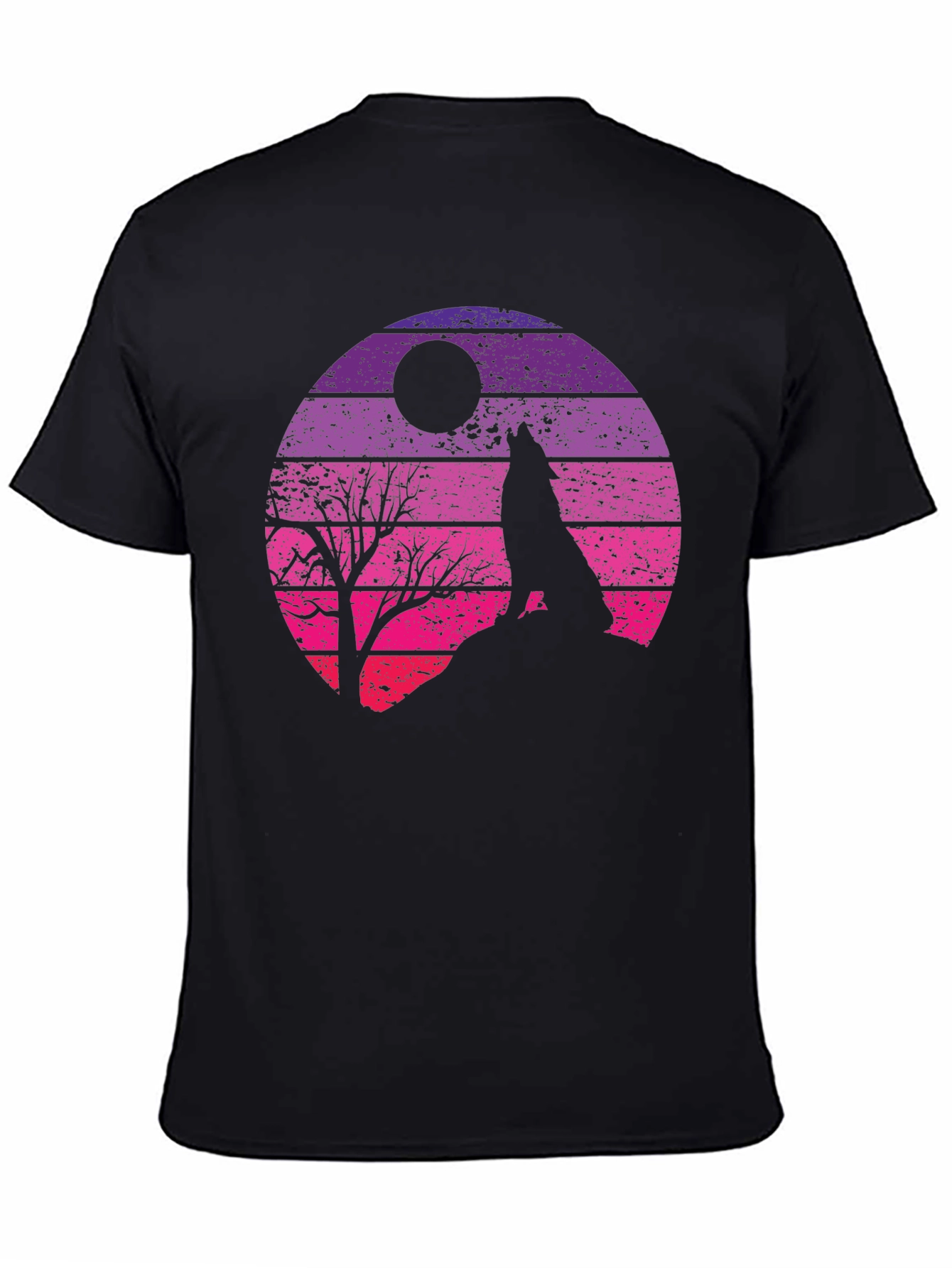 Retro Wolf Moon Graphic Tee