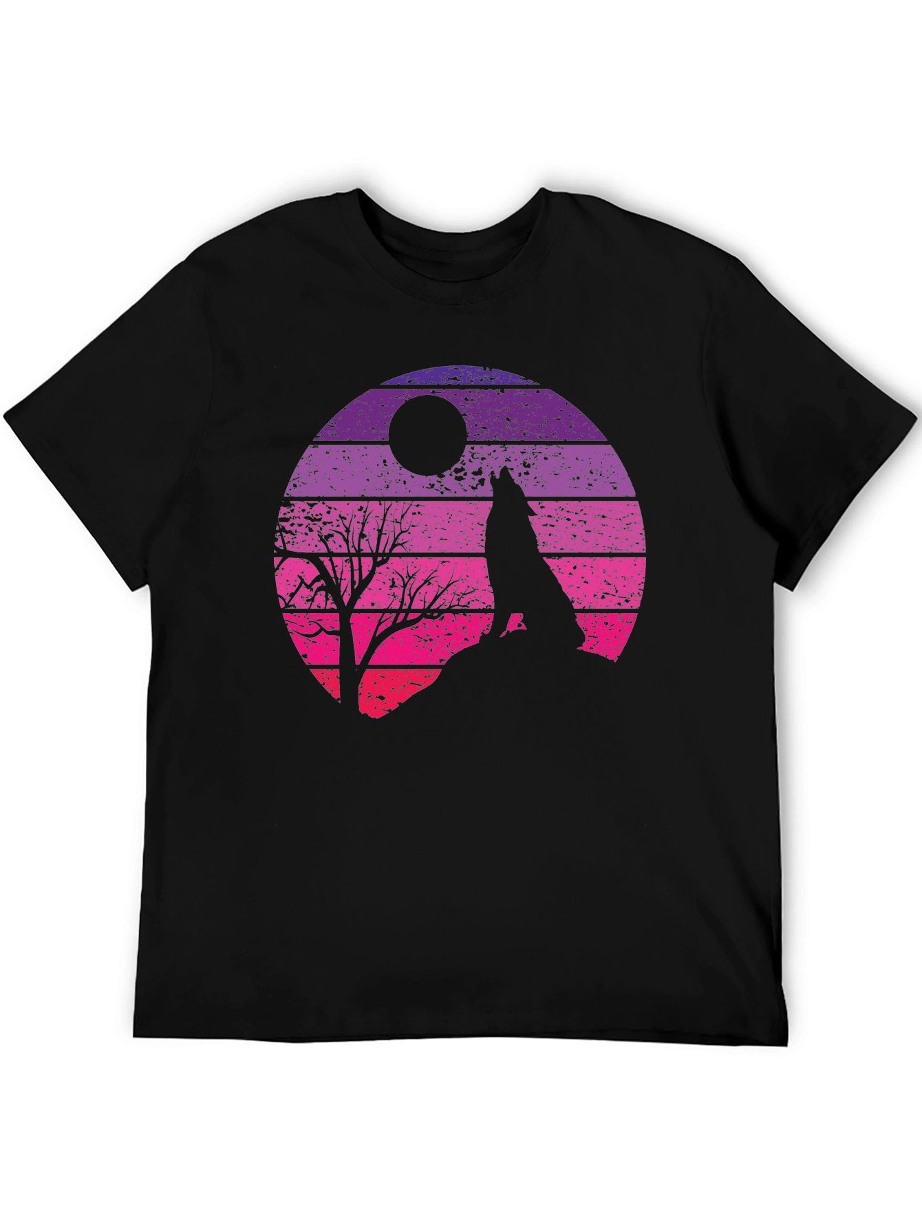 Retro Wolf Moon Graphic Tee