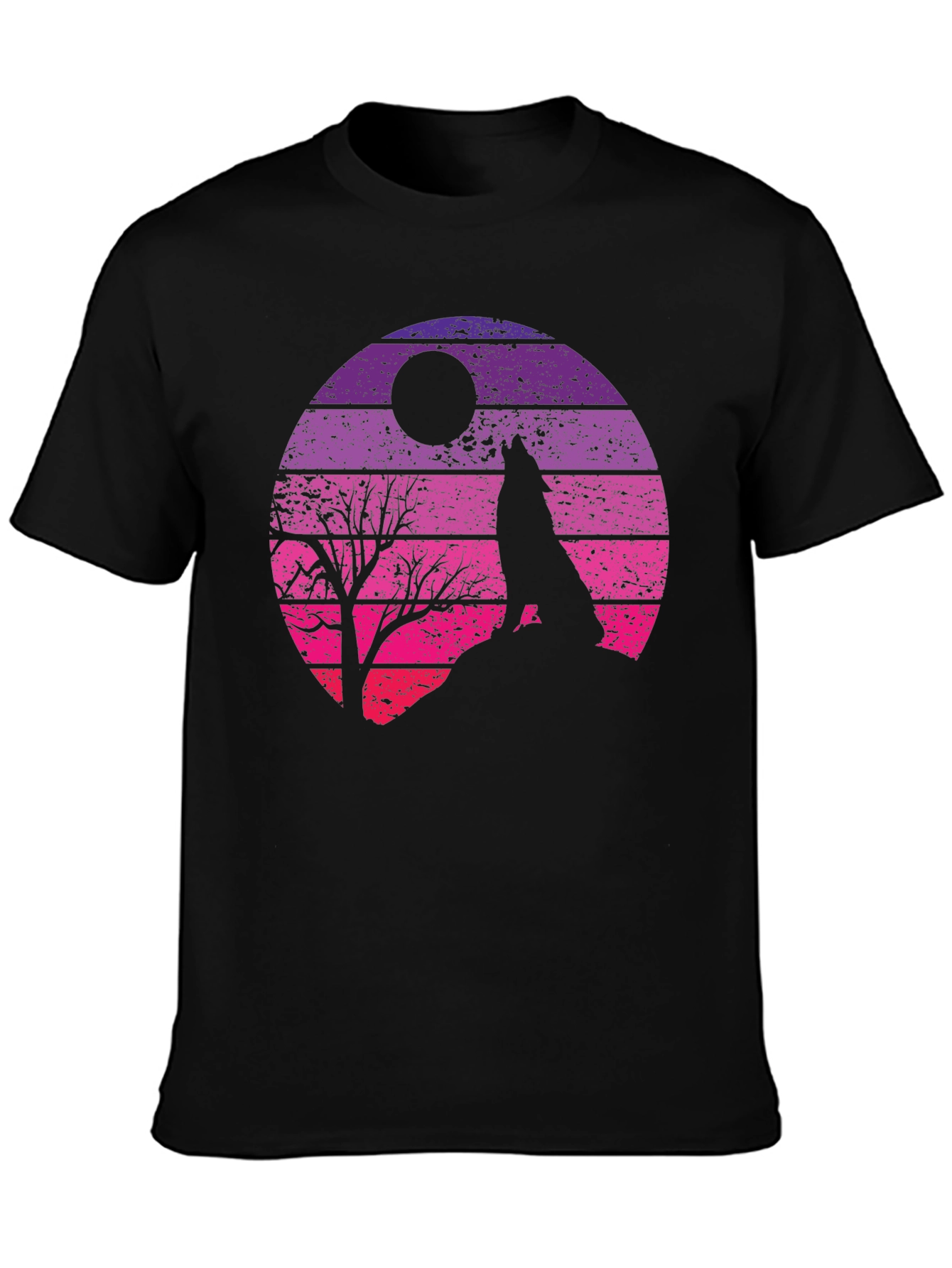 Retro Wolf Moon Graphic Tee