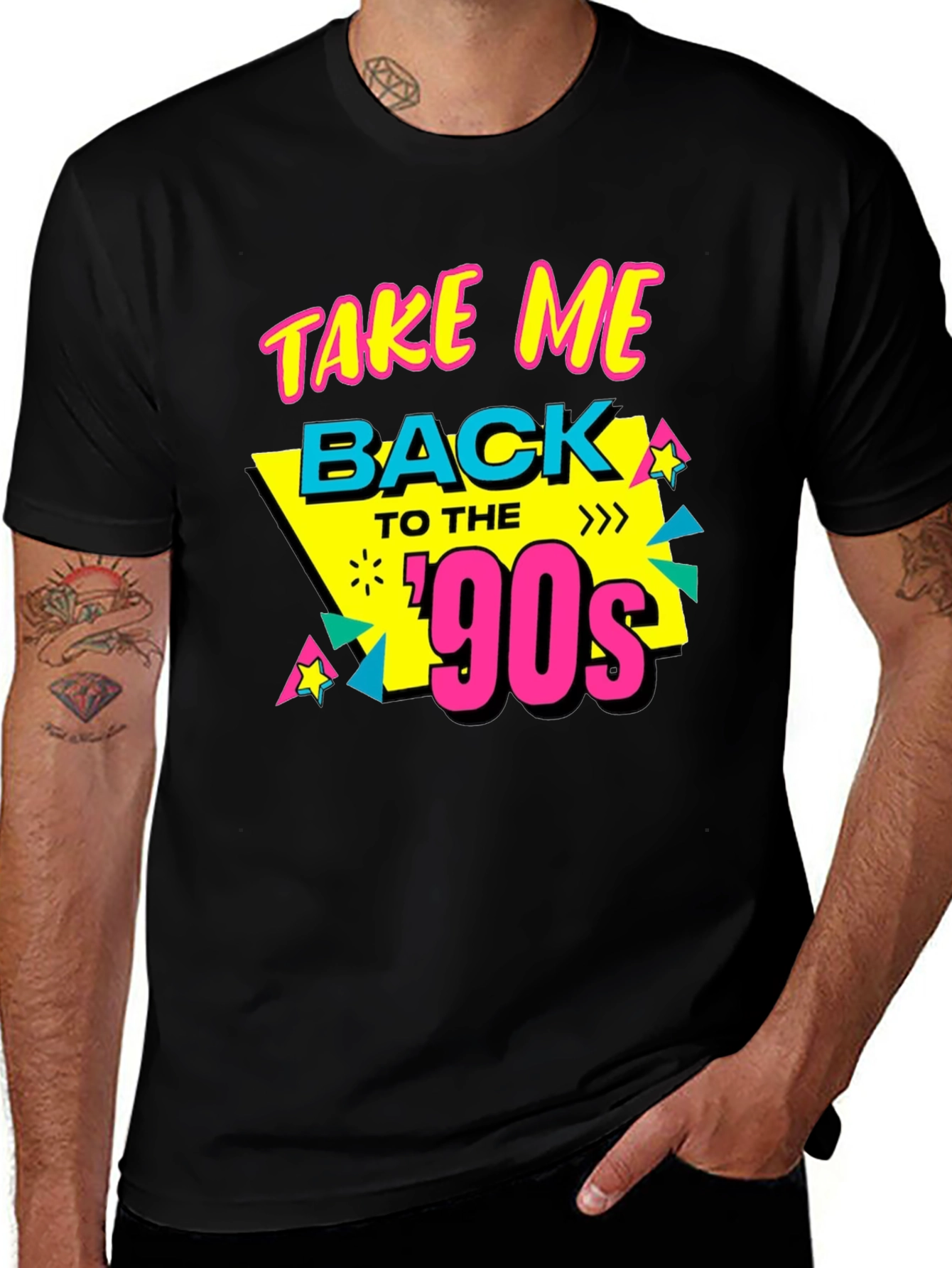Take Me Back to the 90s Black Graphic T-Shirt