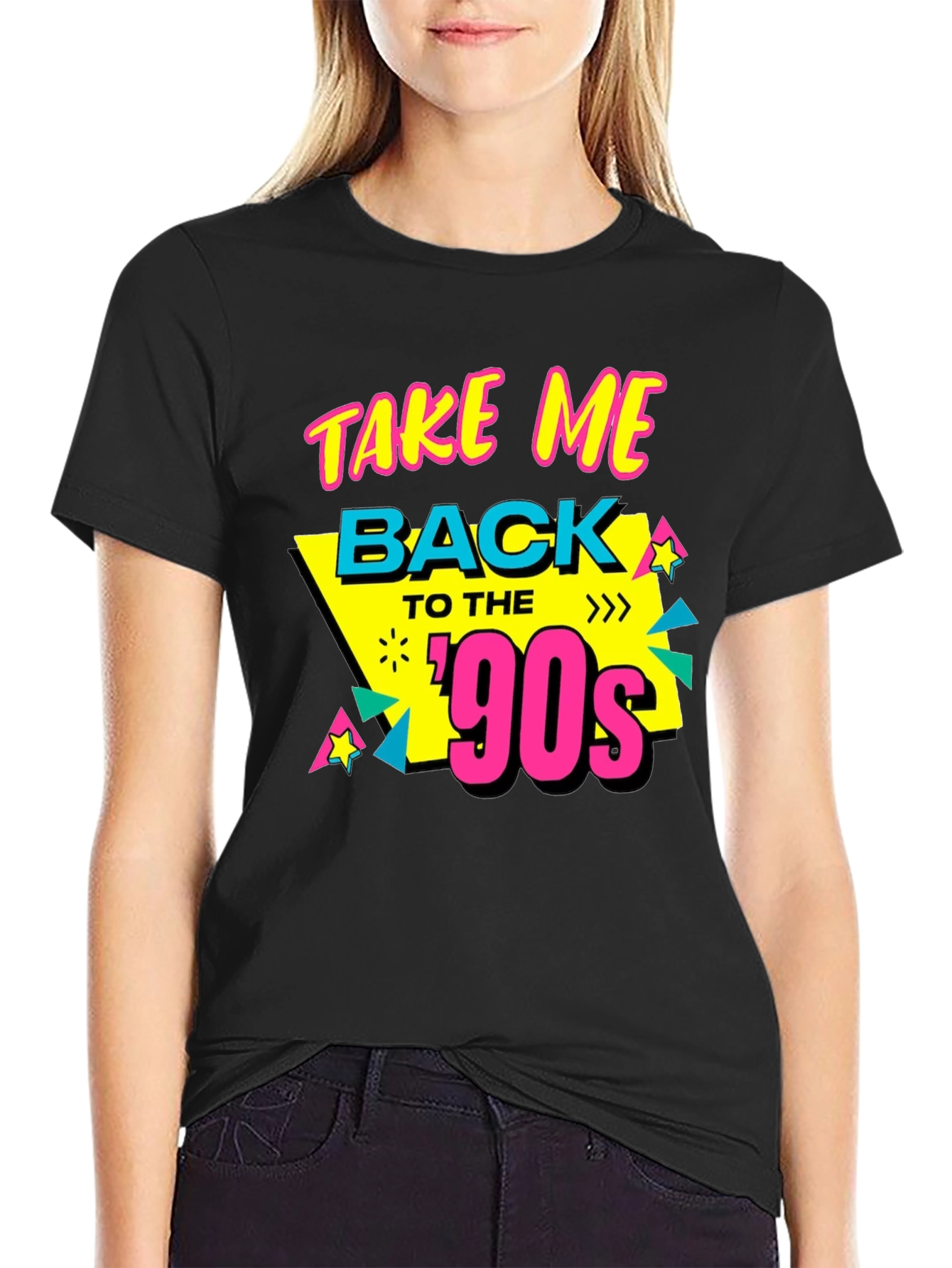 Take Me Back to the 90s Black Graphic T-Shirt