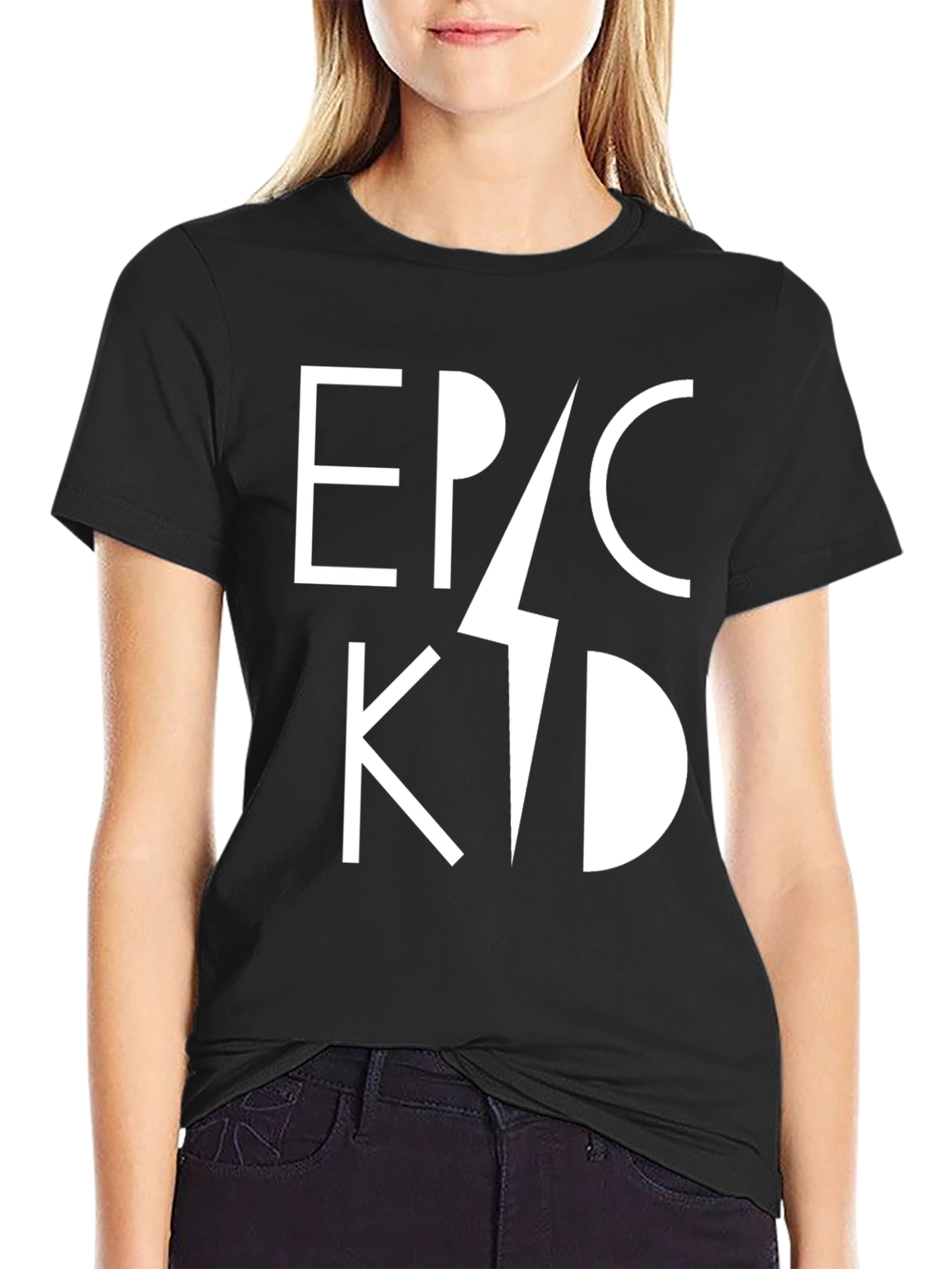 Epic Kid Graphic Tee - Black Cotton Blend