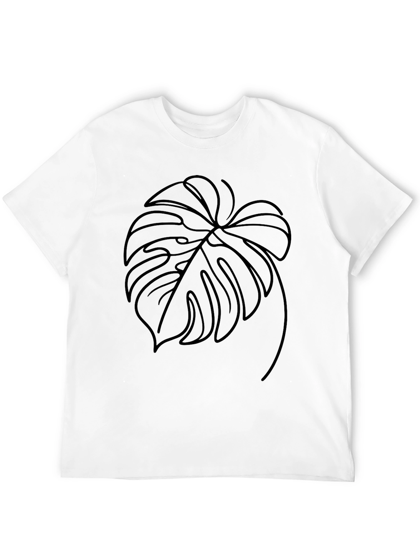 Black Monstera Leaf Graphic Tee