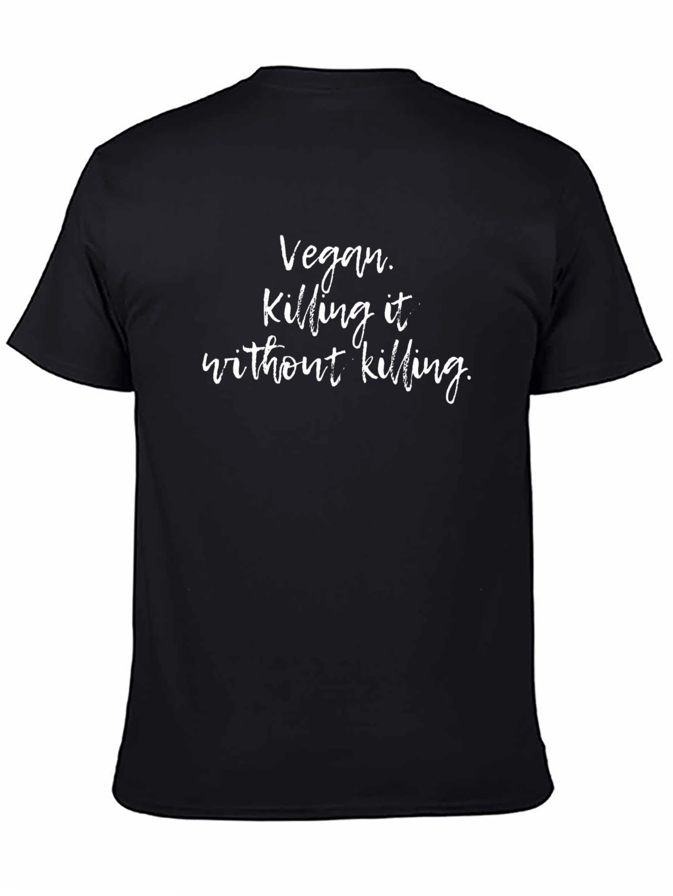 Vegan Killing It Black Cotton T-Shirt