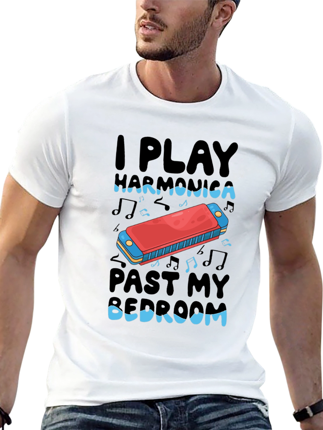 I Play Harmonica Past My Bedroom T-Shirt
