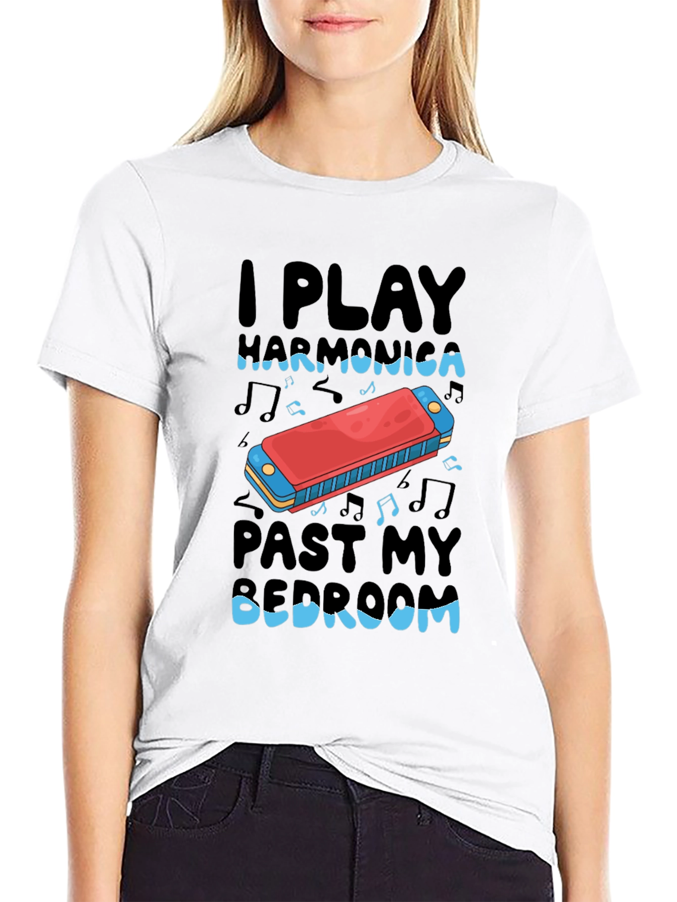 I Play Harmonica Past My Bedroom T-Shirt