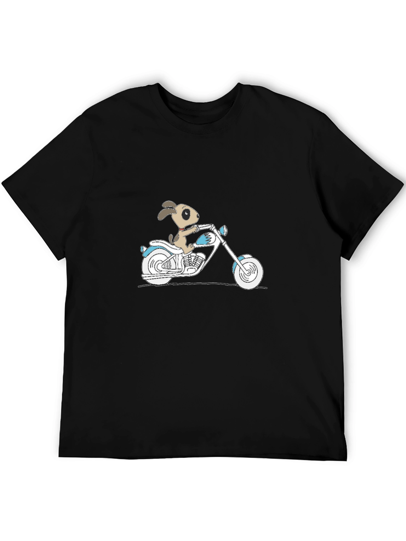 Dog on Motorcycle Graphic T-Shirt