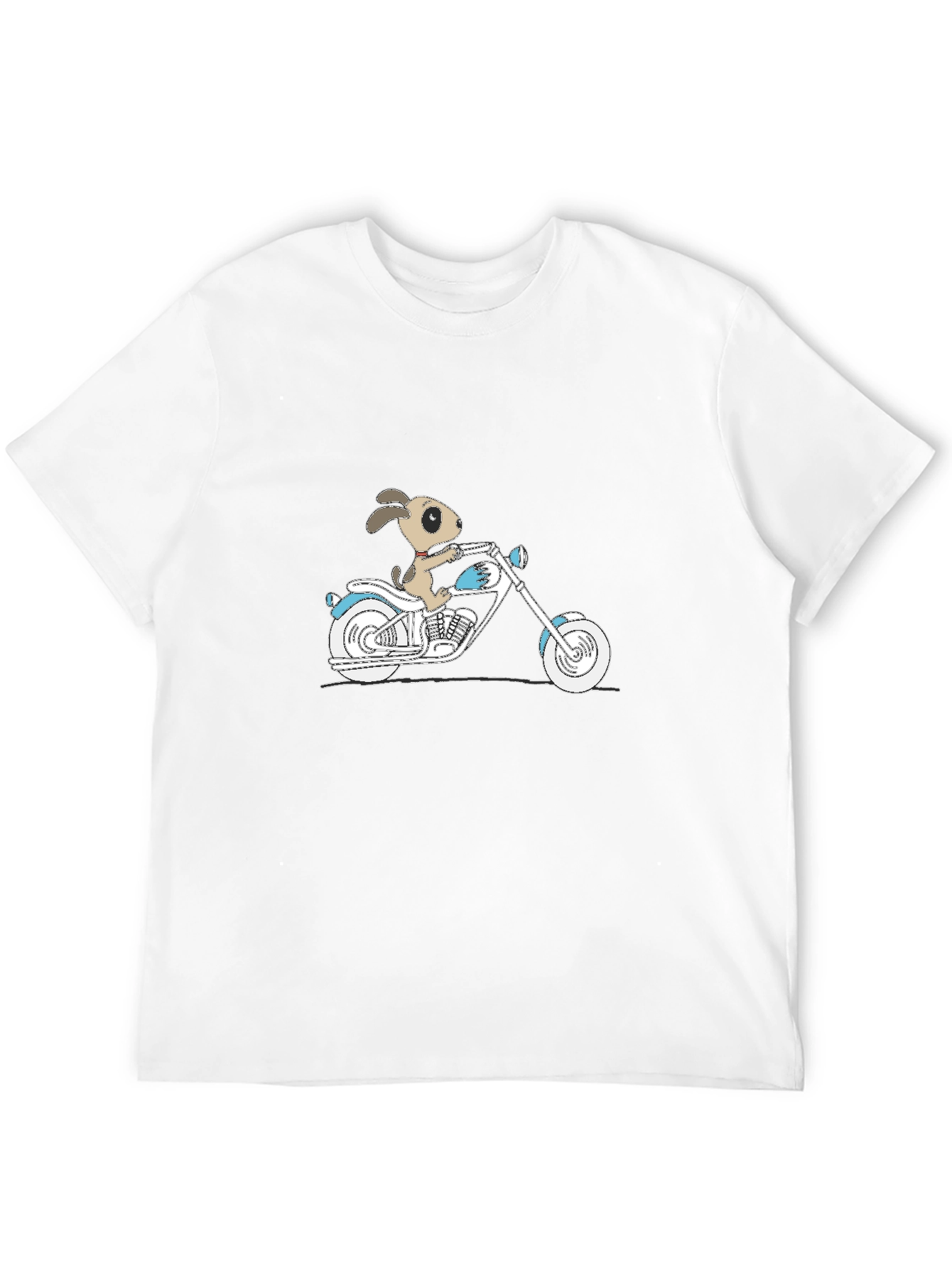 Dog on Motorcycle Graphic T-Shirt