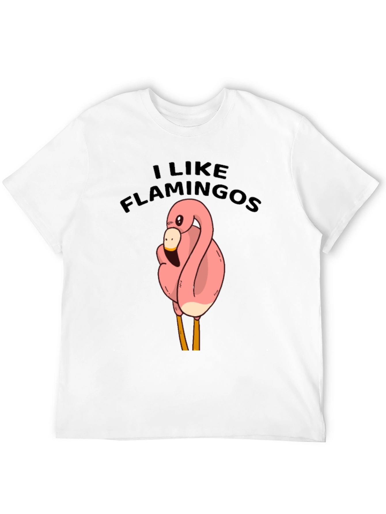 I Like Flamingos Black T-Shirt