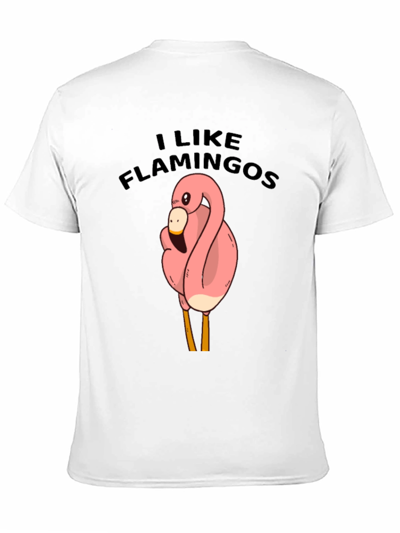 I Like Flamingos Black T-Shirt