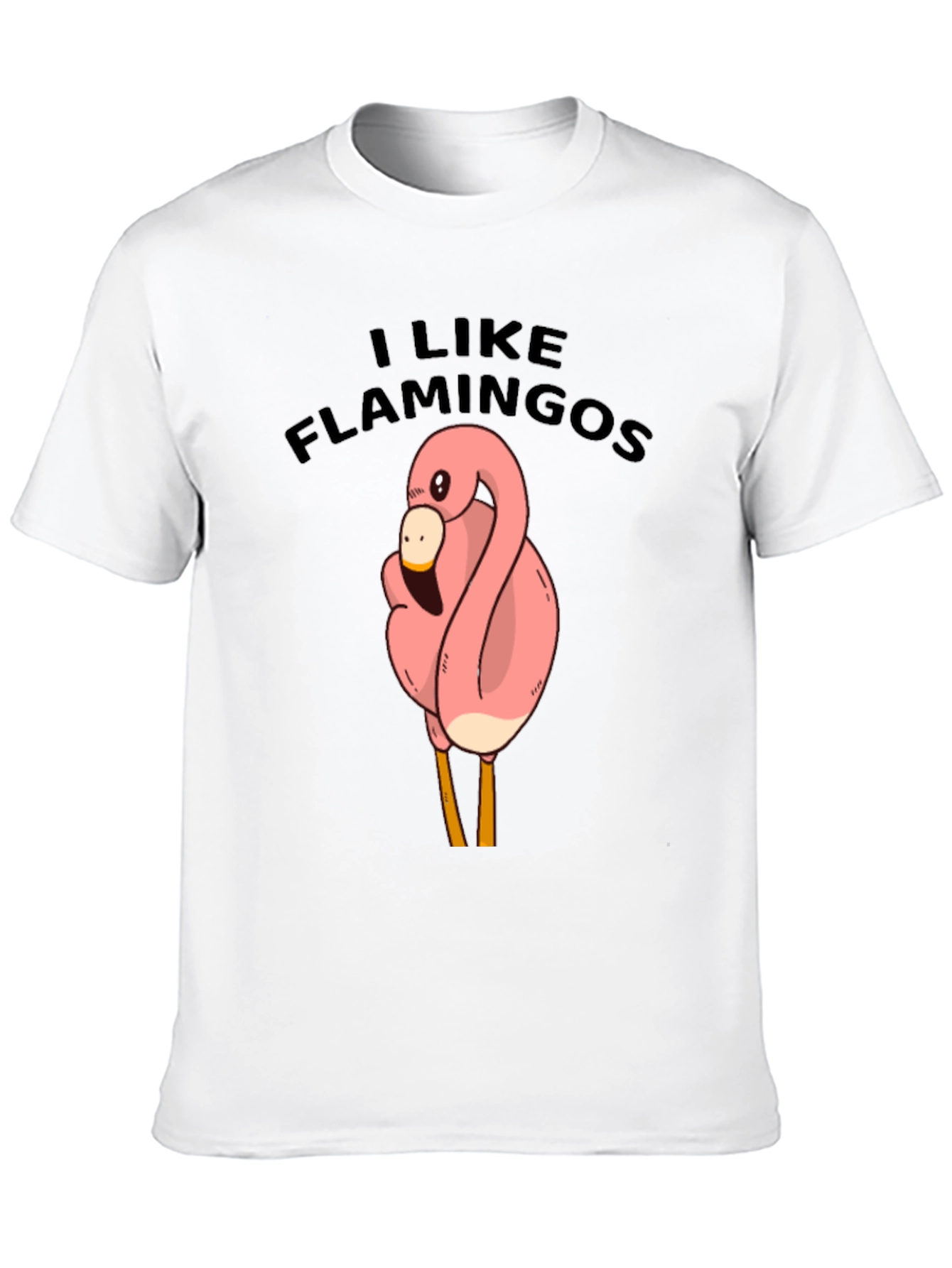 I Like Flamingos Black T-Shirt