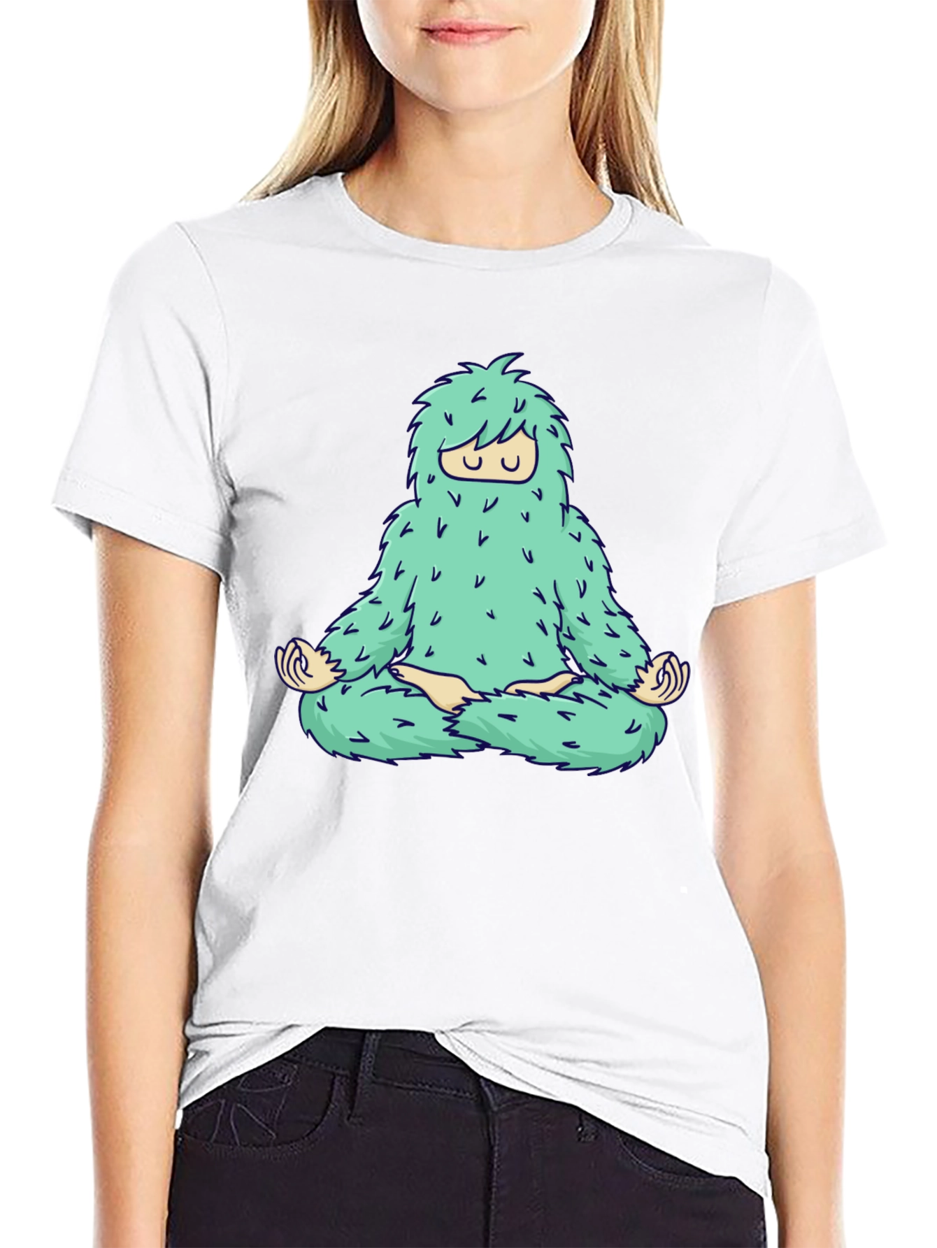 Zen Yeti Graphic Tee - Meditating Sasquatch Shirt
