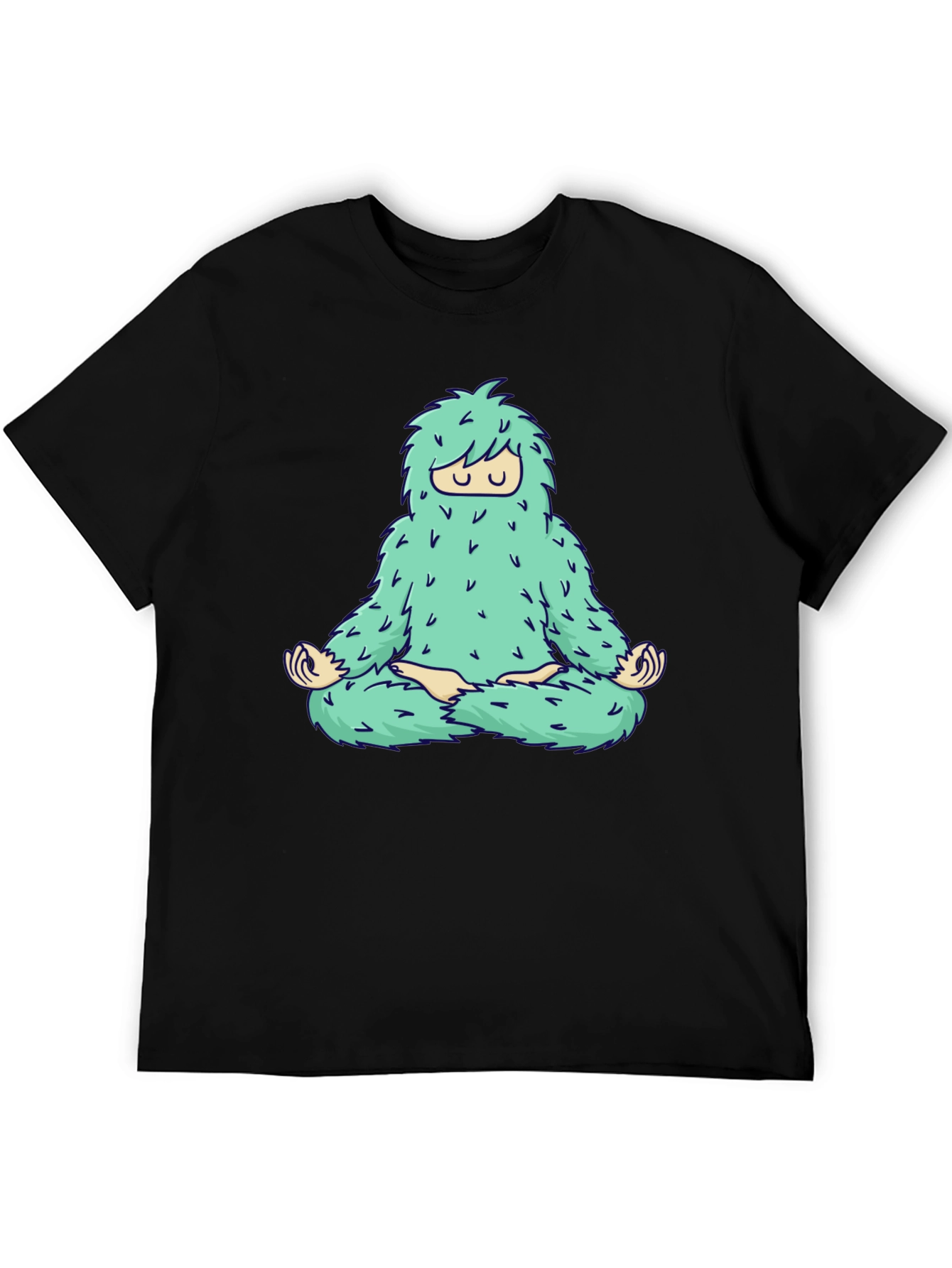 Zen Yeti Graphic Tee - Meditating Sasquatch Shirt