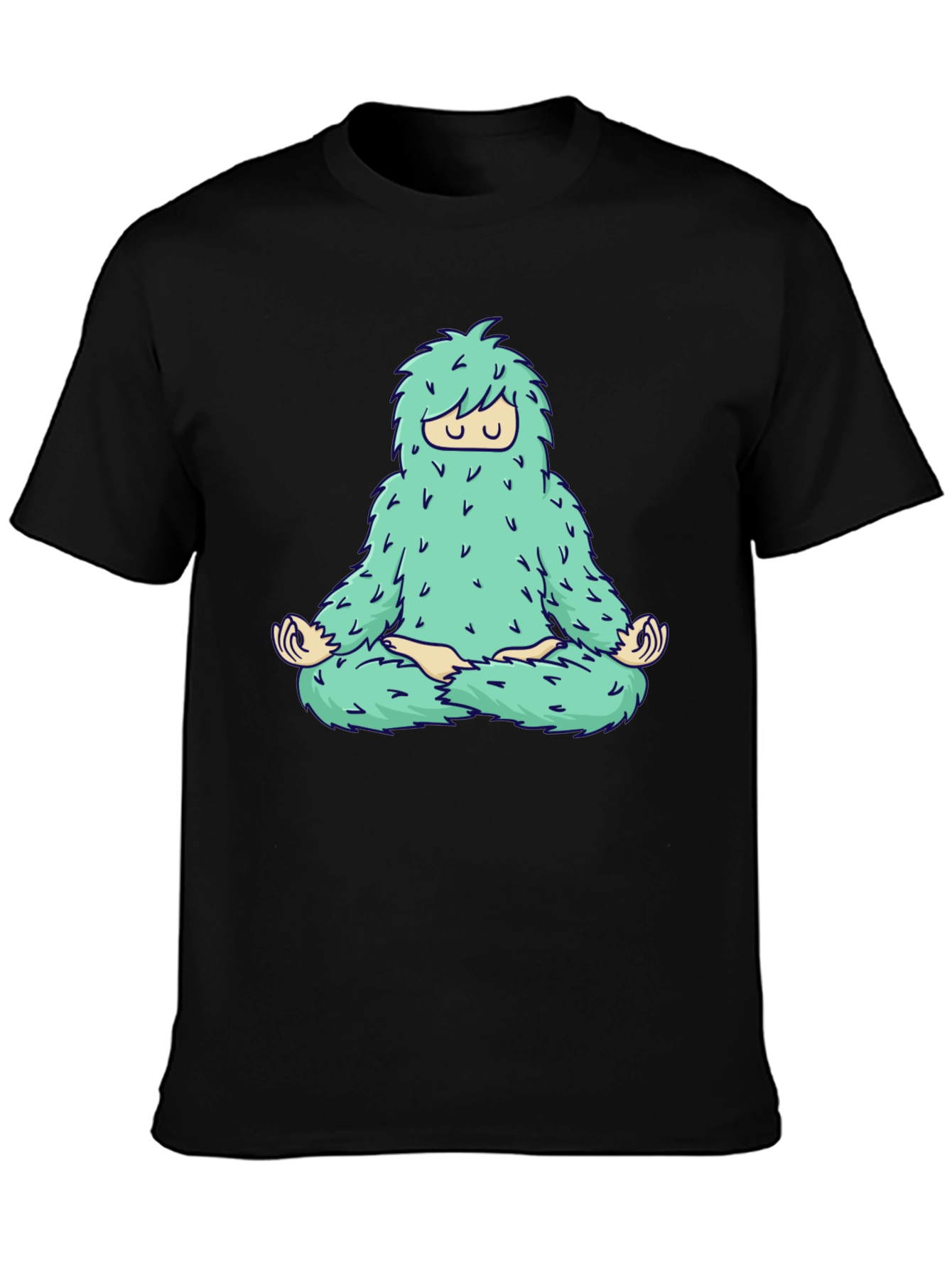 Zen Yeti Graphic Tee - Meditating Sasquatch Shirt