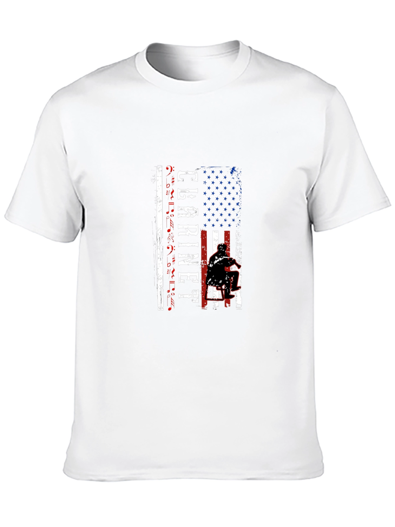 Clarinet Player American Flag T-Shirt