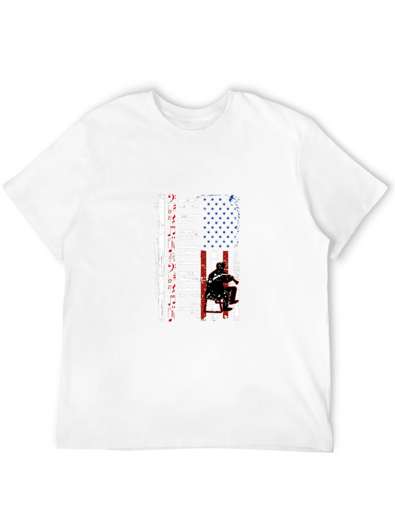 Clarinet Player American Flag T-Shirt