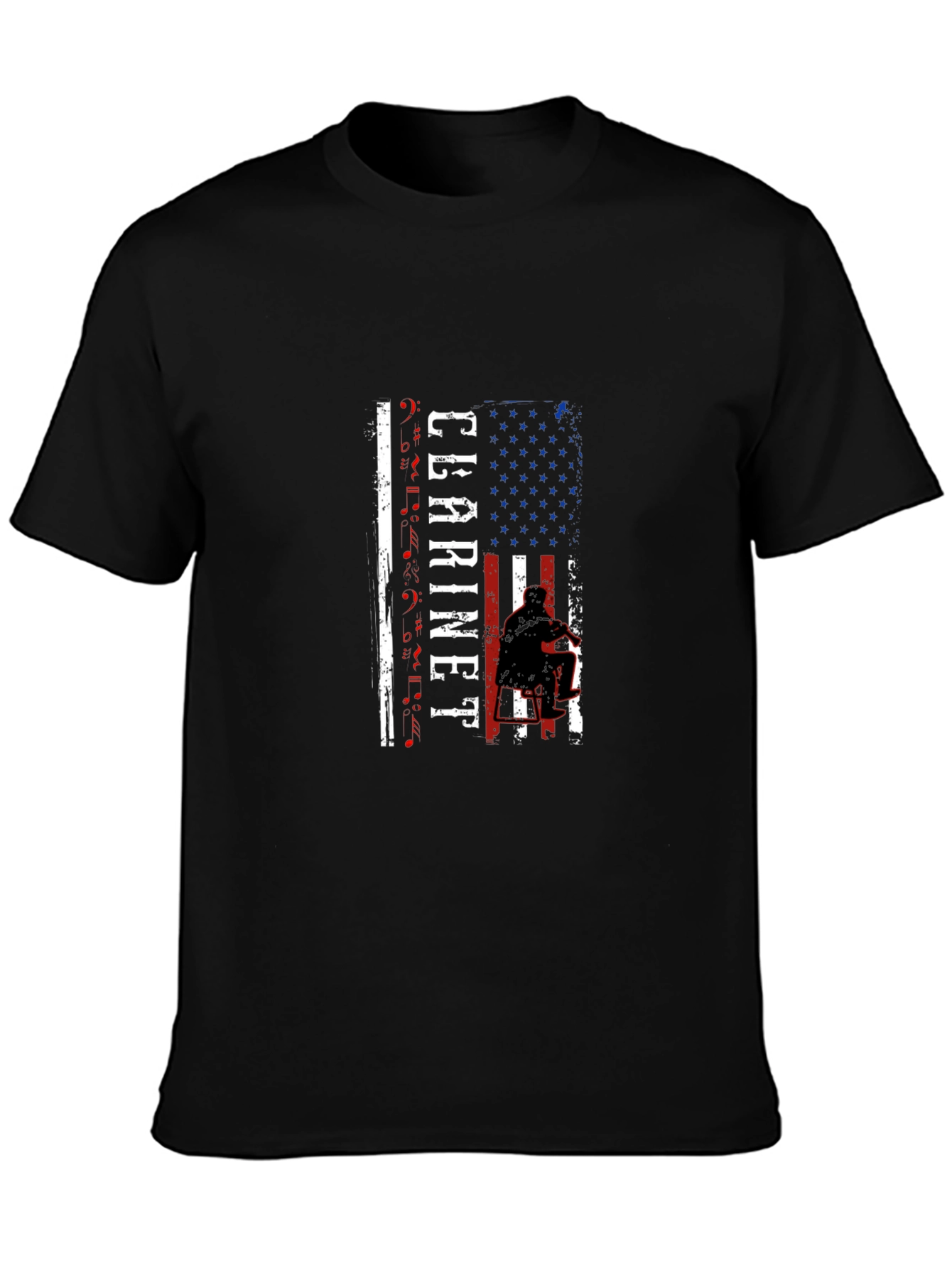 Clarinet Player American Flag T-Shirt