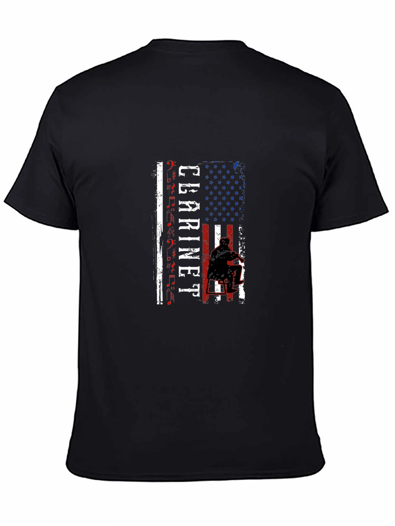 Clarinet Player American Flag T-Shirt